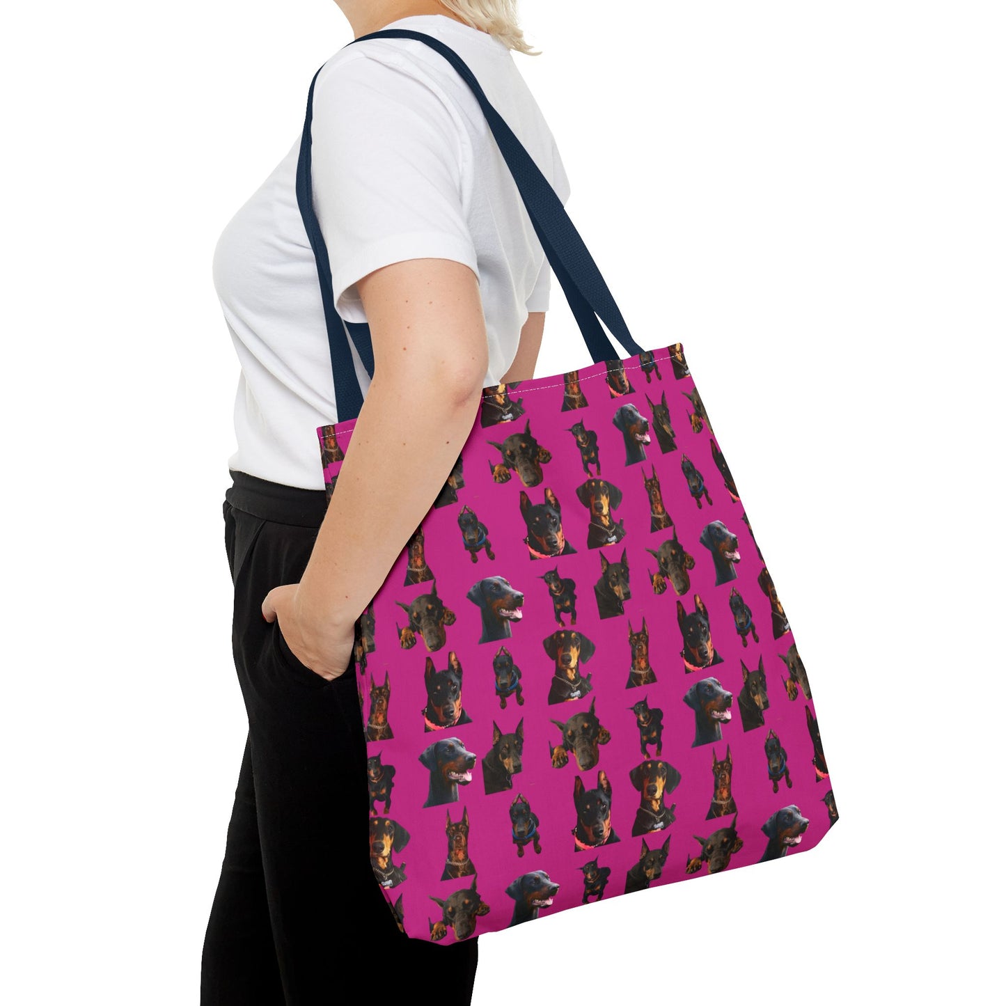 Edition 2 Doberman Model Pattern Miami Pink Tote Bag