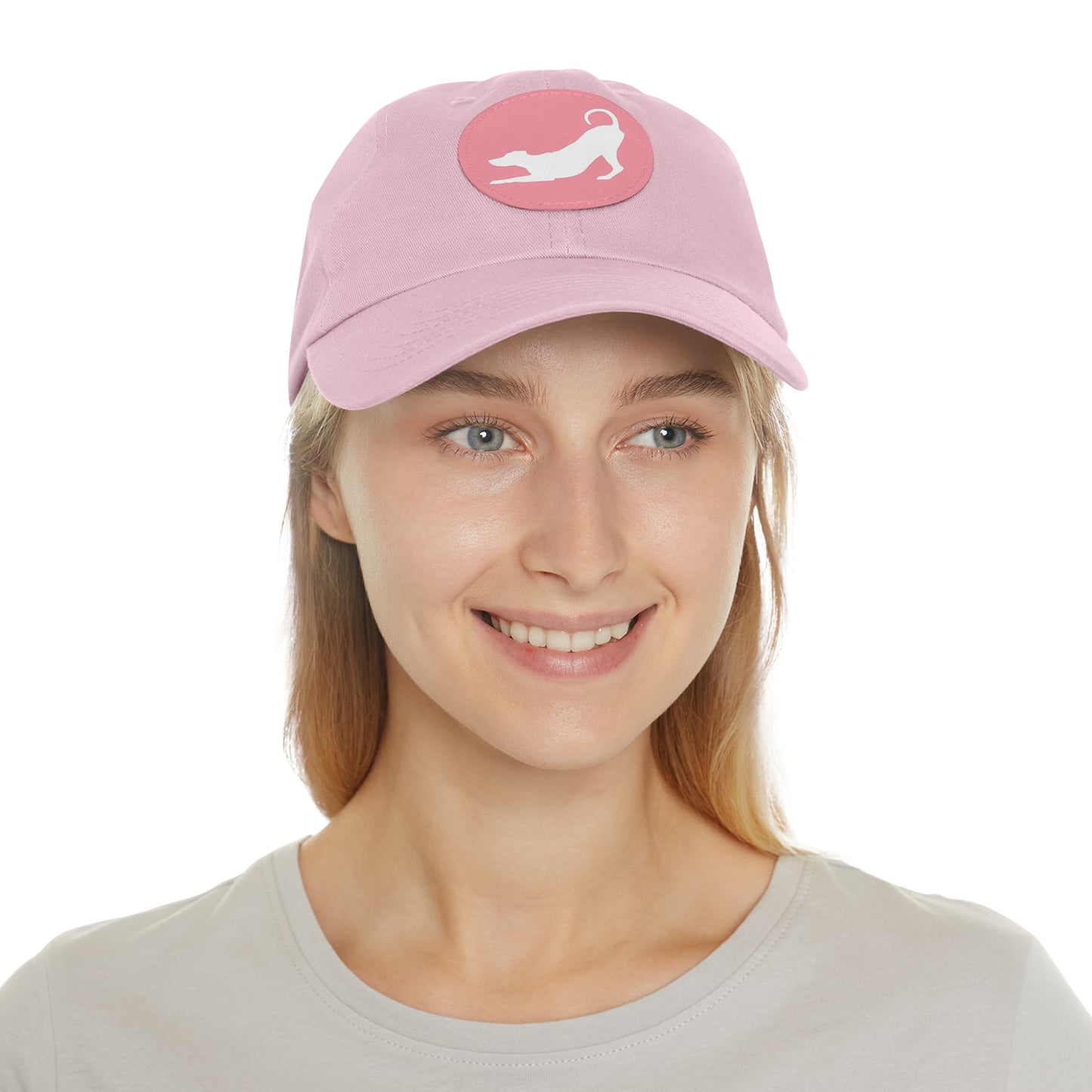N 2 Dad Hat with Leather Patch (Round)