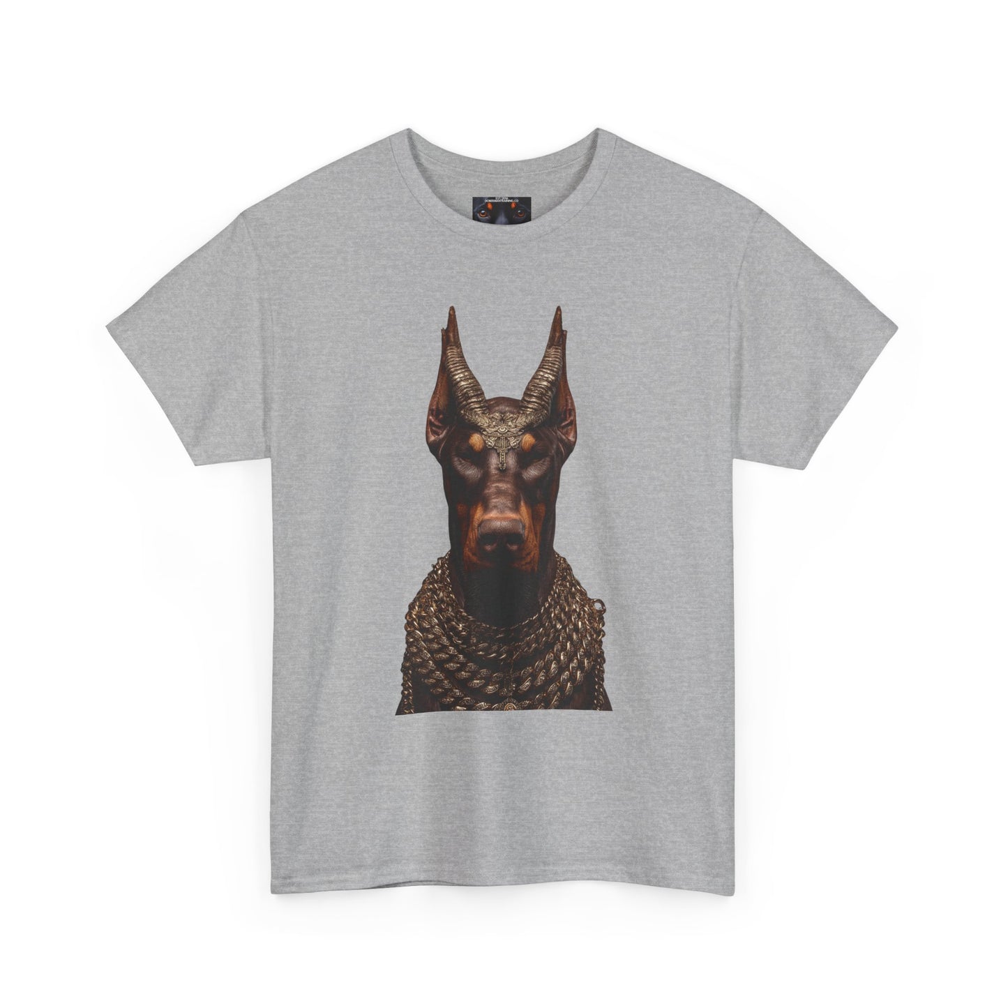 Doberman Goat 4 Private Lable Unisex Heavy Cotton Tee