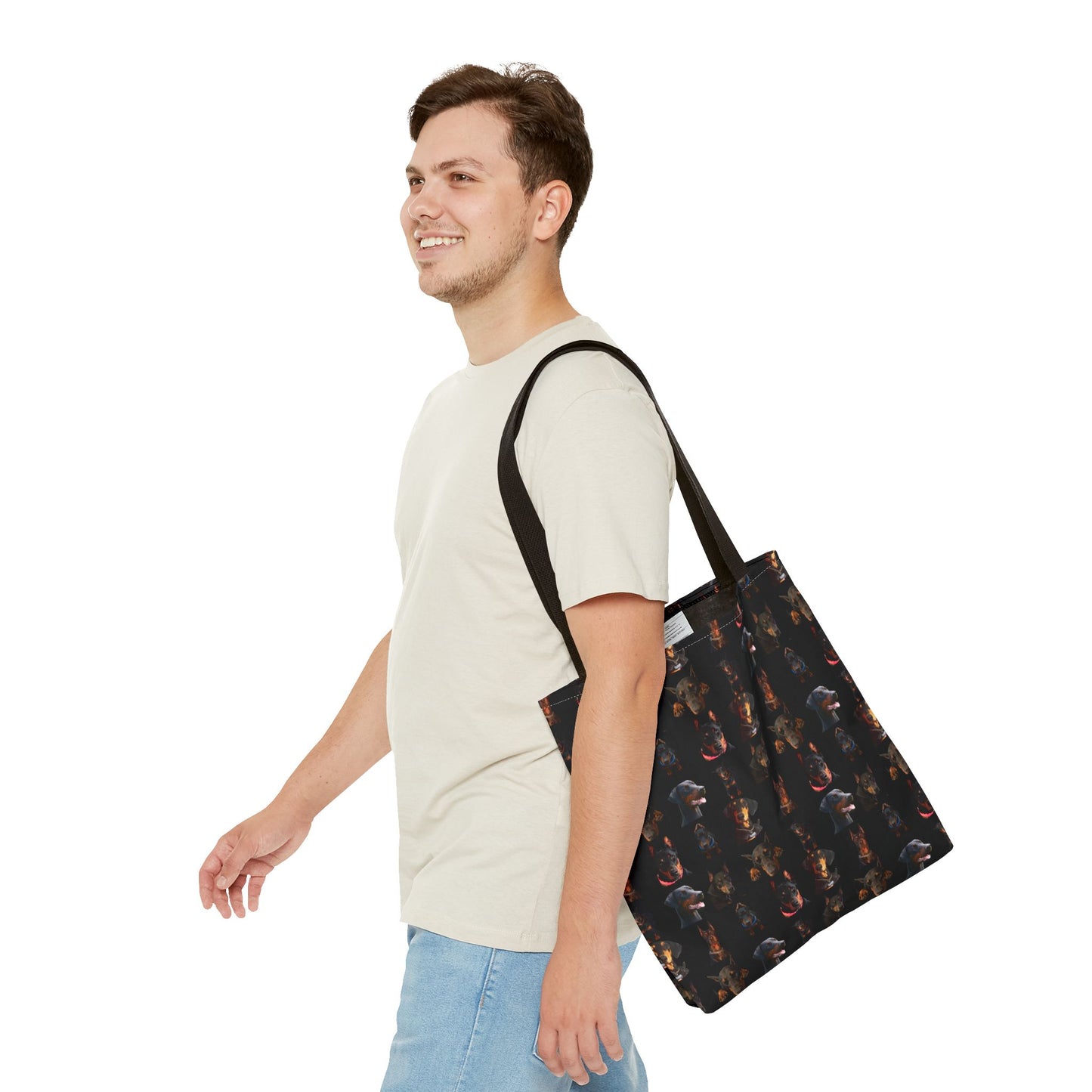 Edition 2 Doberman Model Pattern Black Tote Bag