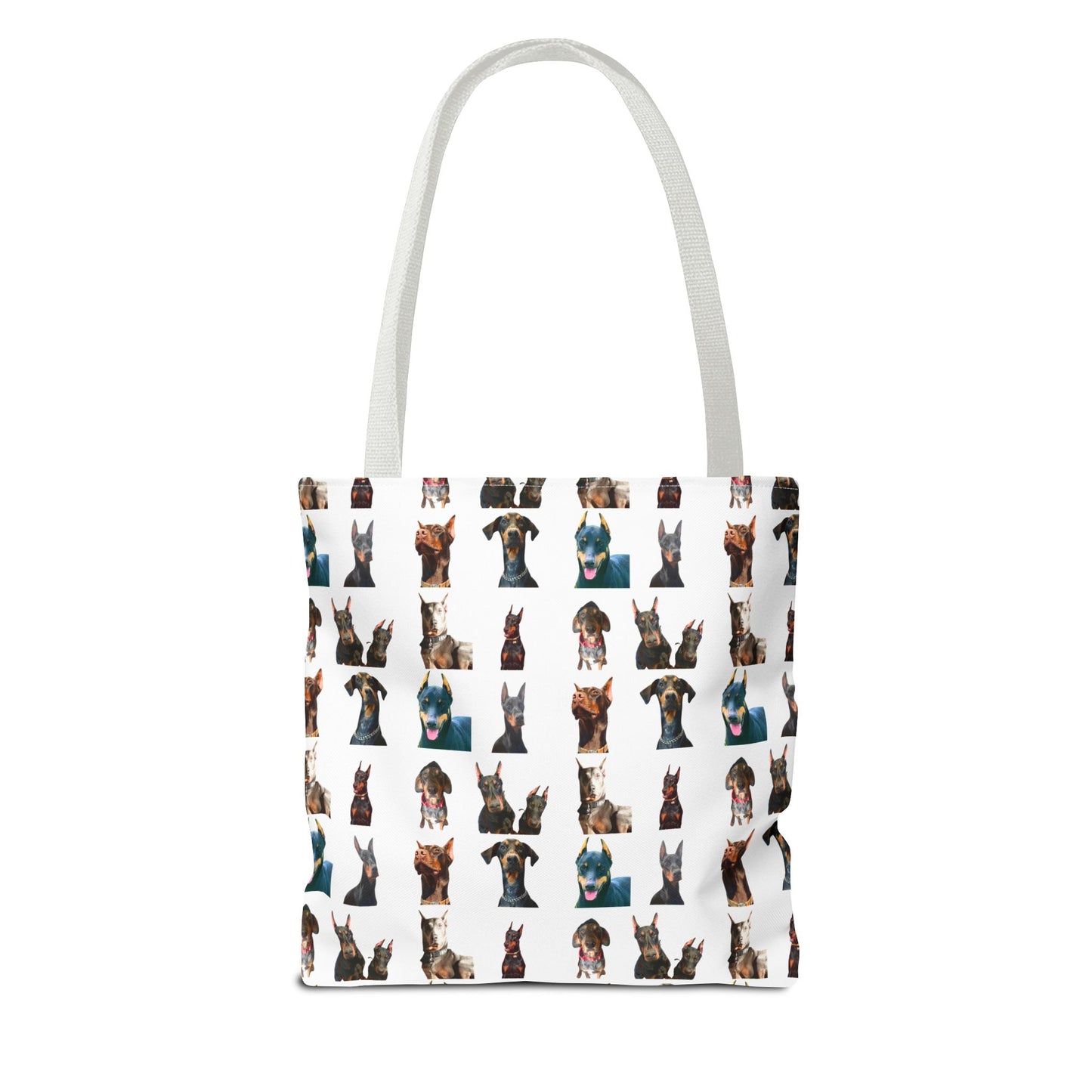 Edition 4 Doberman Model Pattern White Tote Bag
