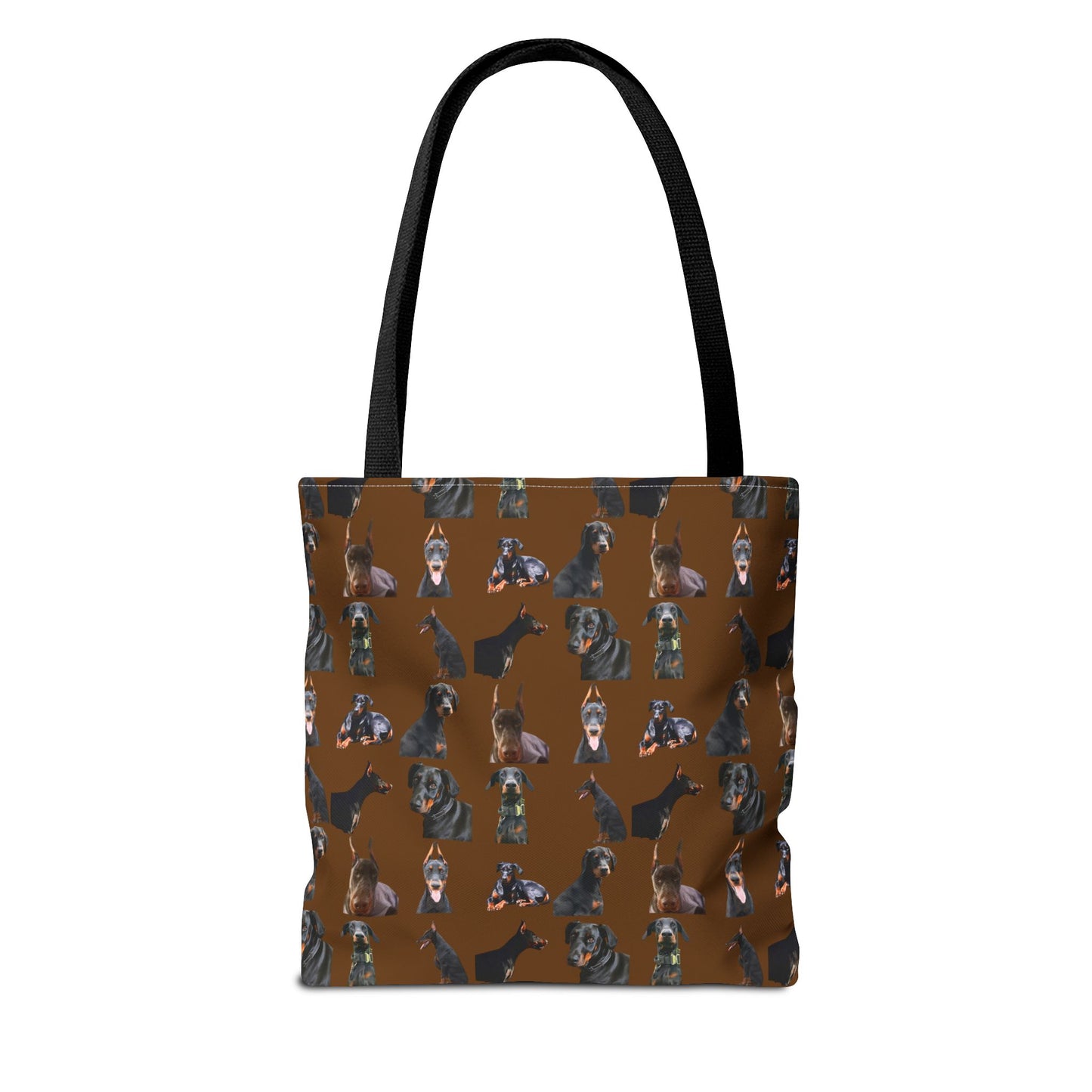 Edition 6 Doberman Model Pattern Brown Tote Bag