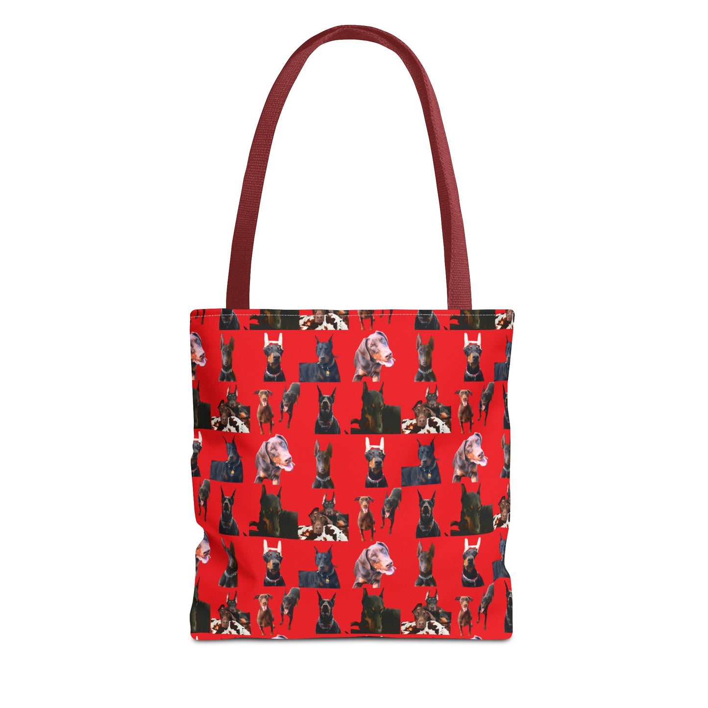 Edition 10 Doberman Model Pattern Red Tote Bag