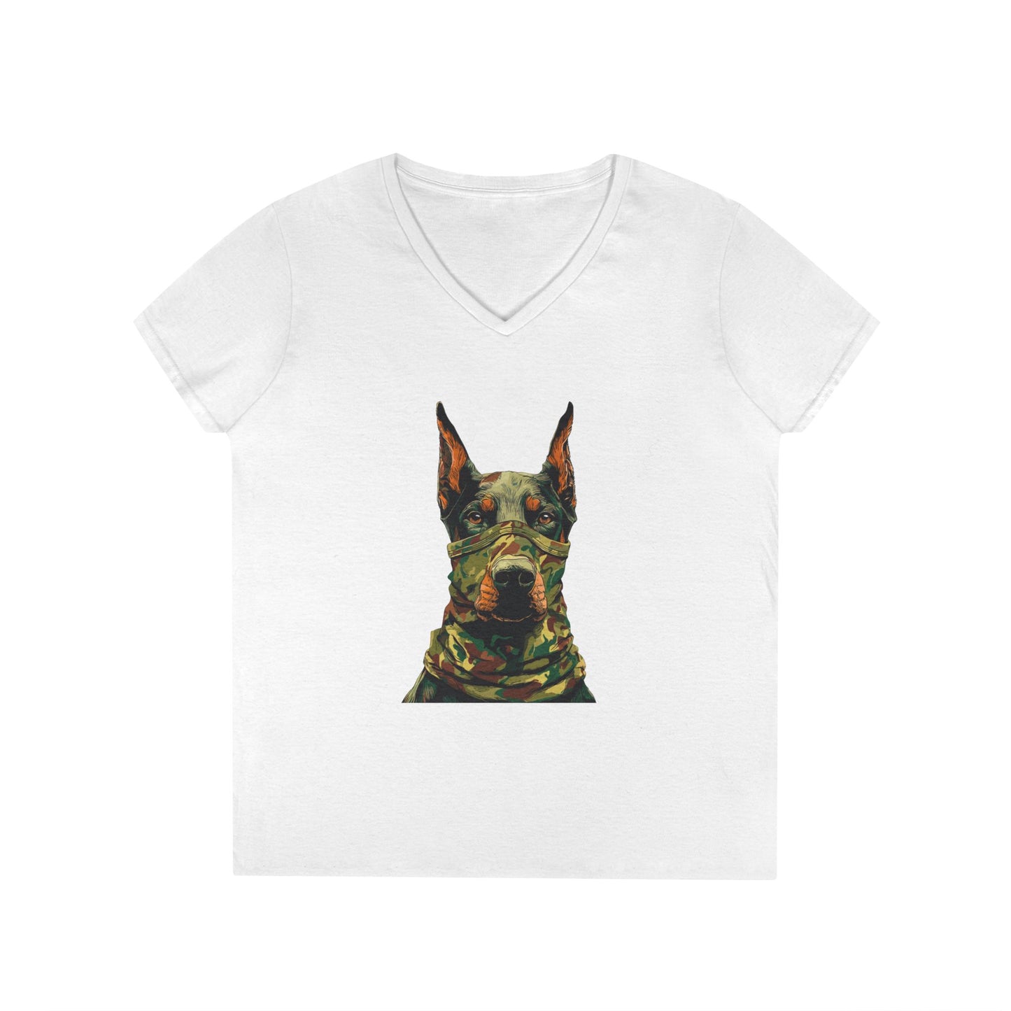 Doberman 4 V-Neck Tee Shirt for Women