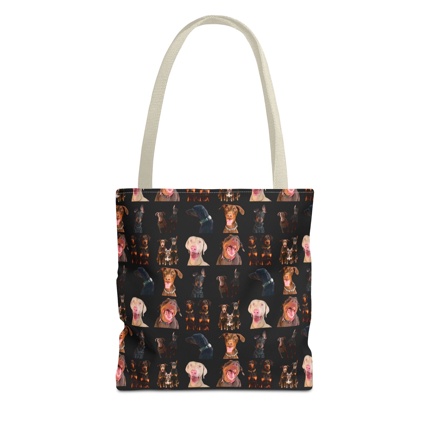 Edition 9 Doberman Model Pattern Black Tote Bag