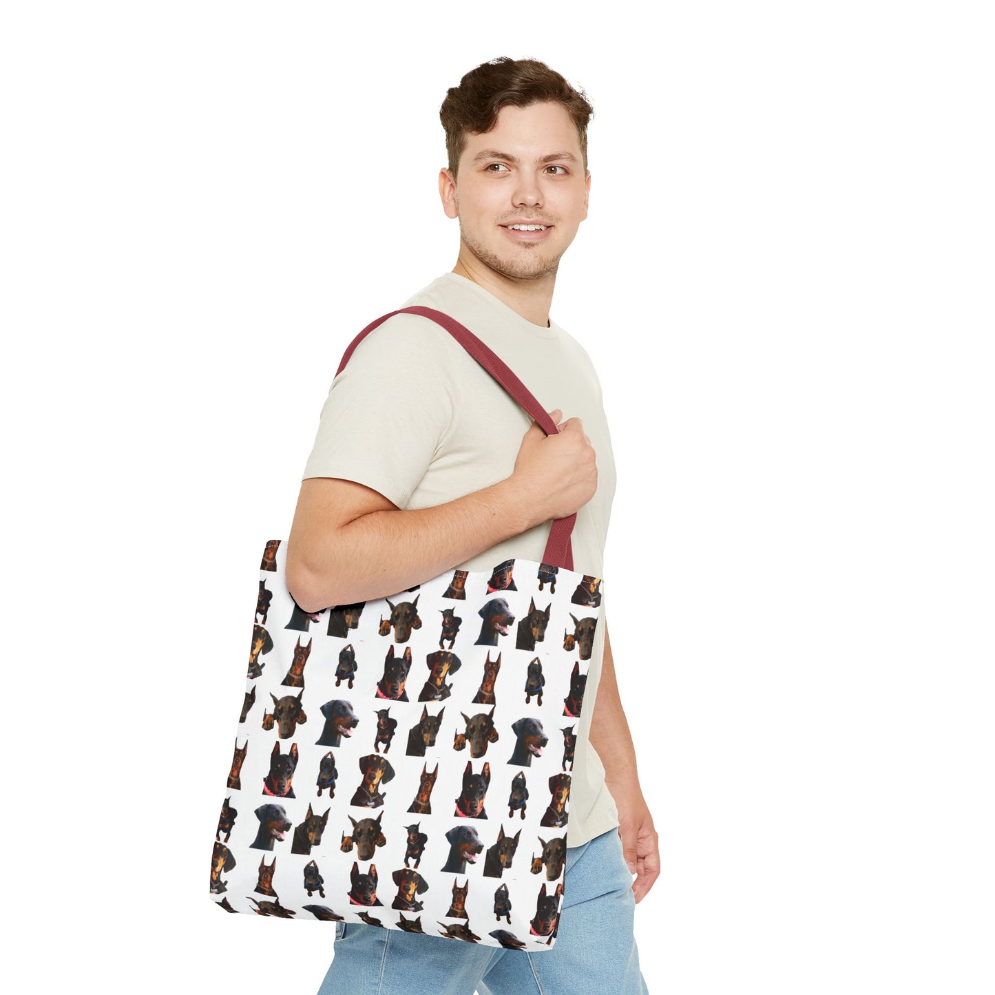 Edition 2 Doberman Model Pattern White Tote Bag