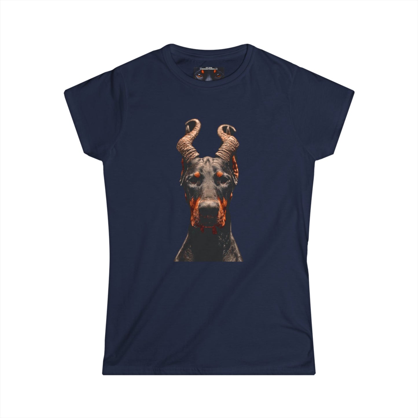 Doberman Goat 1 Women's Softstyle Tee
