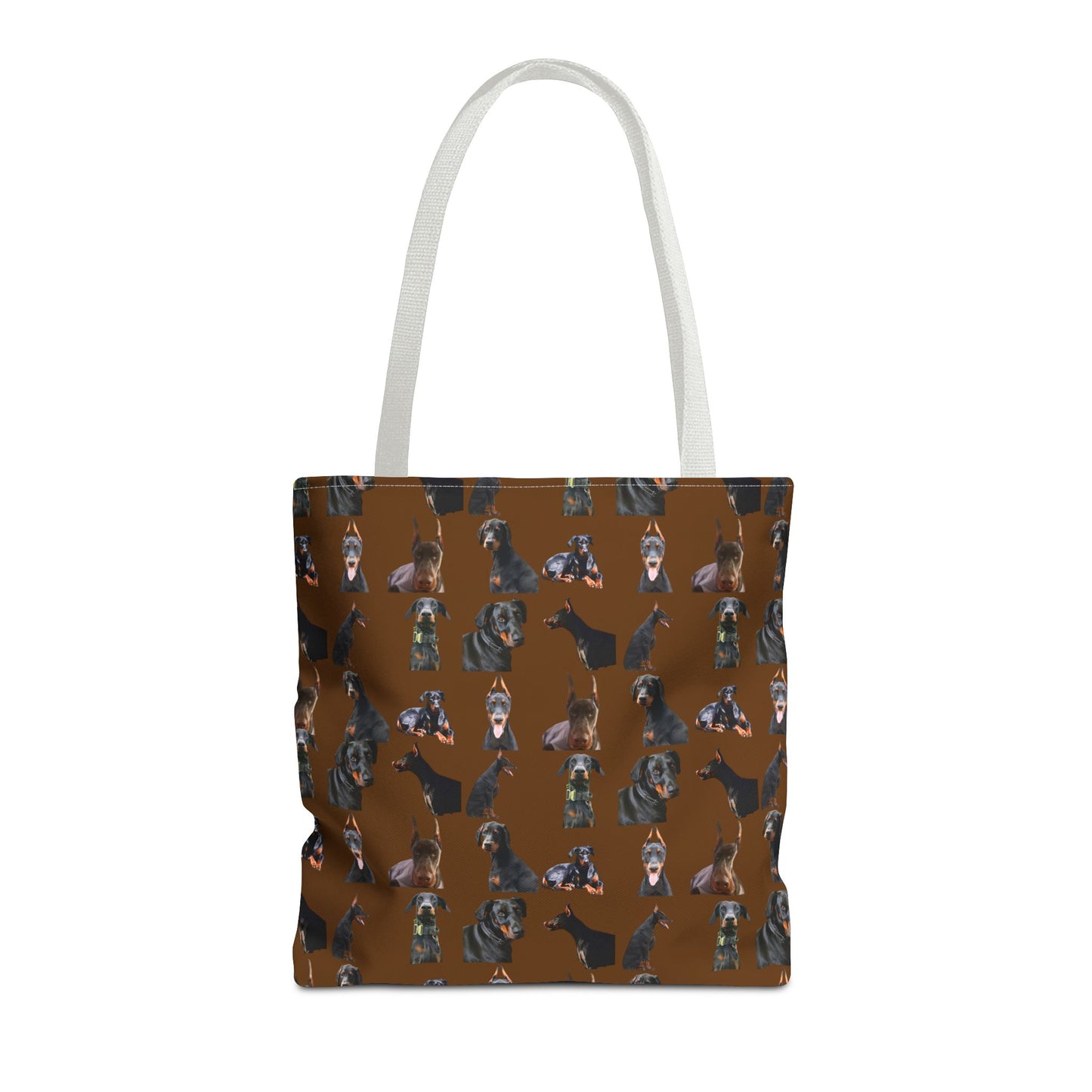 Edition 6 Doberman Model Pattern Brown Tote Bag