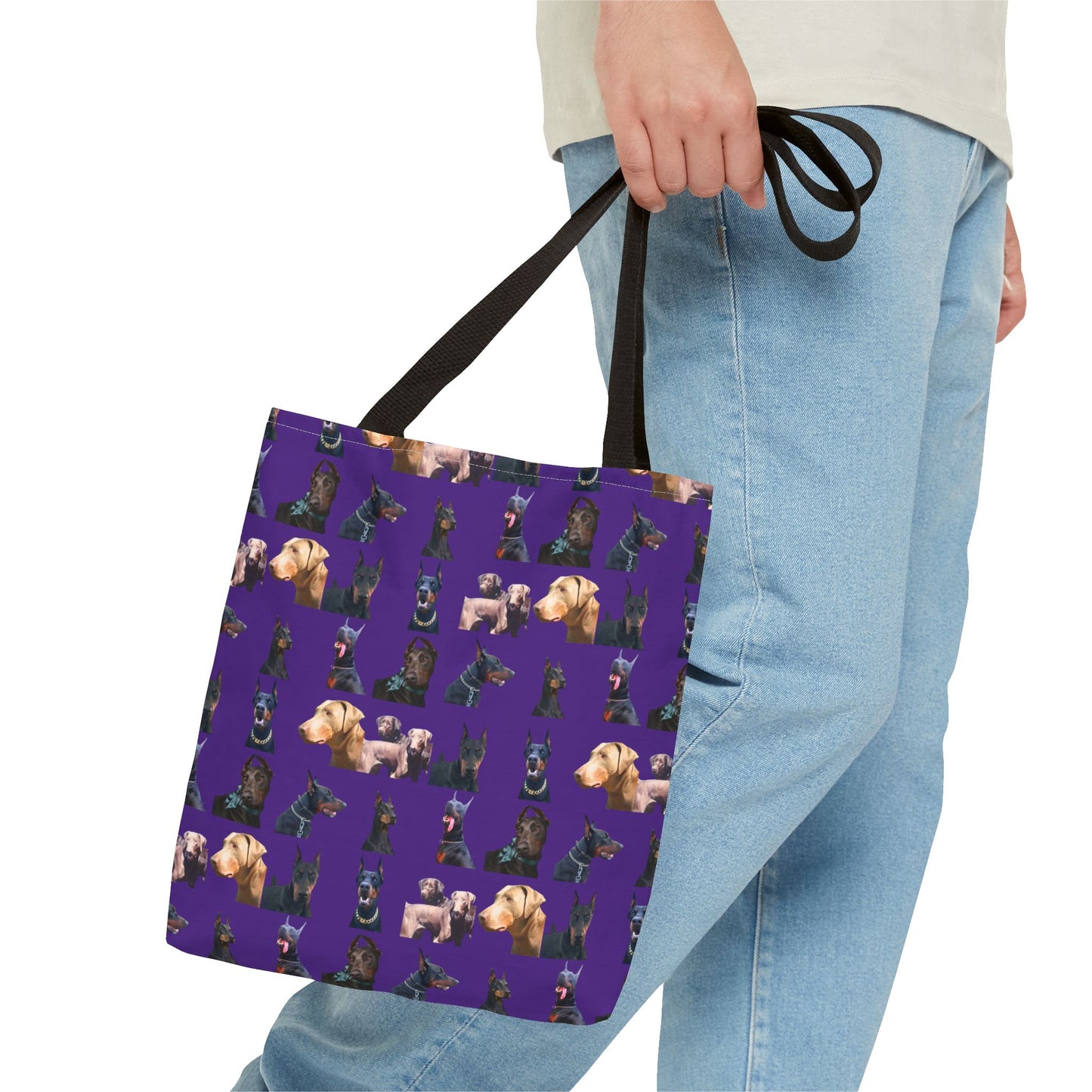 Edition 8 Doberman Model Pattern Purple Tote Bag