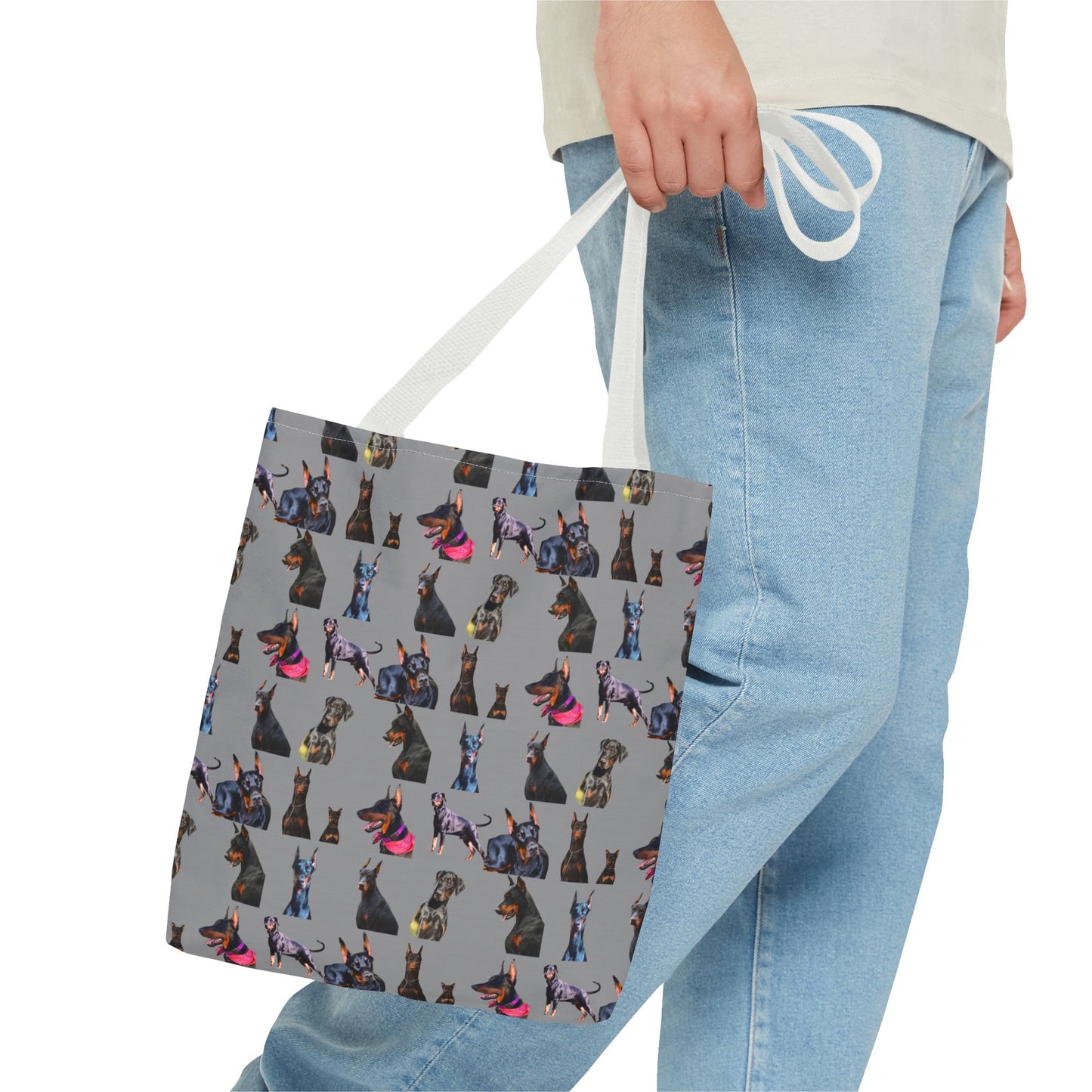 Edition 7 Doberman Model Pattern Gray Tote Bag