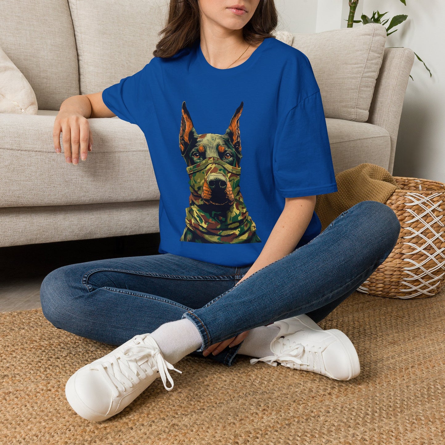 Doberman 4 Portrait T‑Shirt