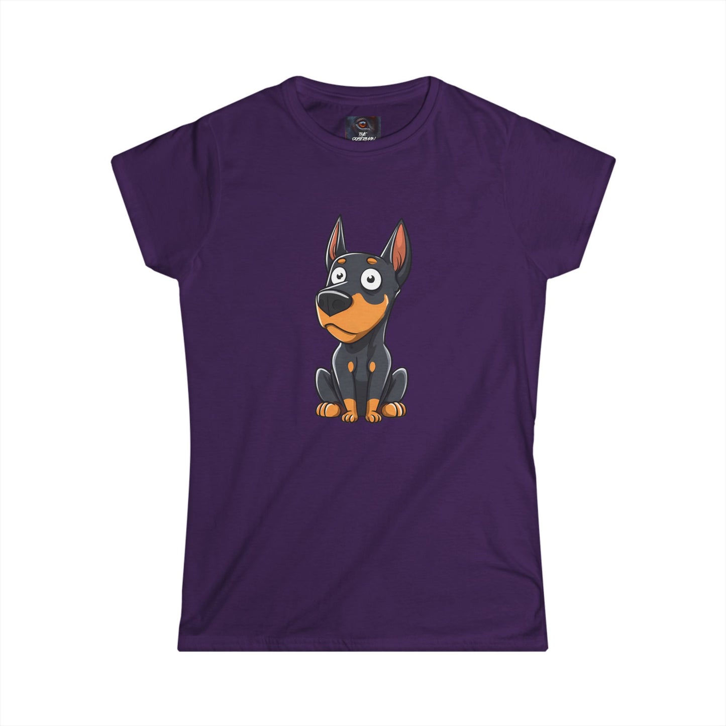 Cartoon Doberman 2 Women's Softstyle Tee