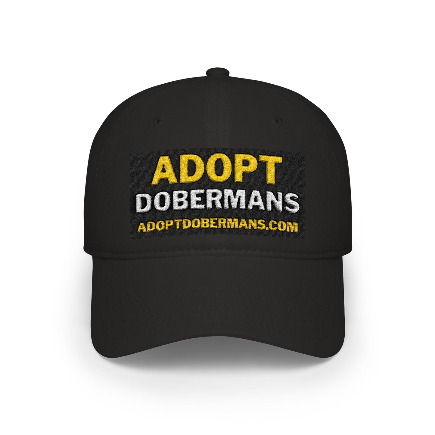 Adopt Dobermans 1 Low Profile Baseball Cap — Rescue Dog Awareness Hat