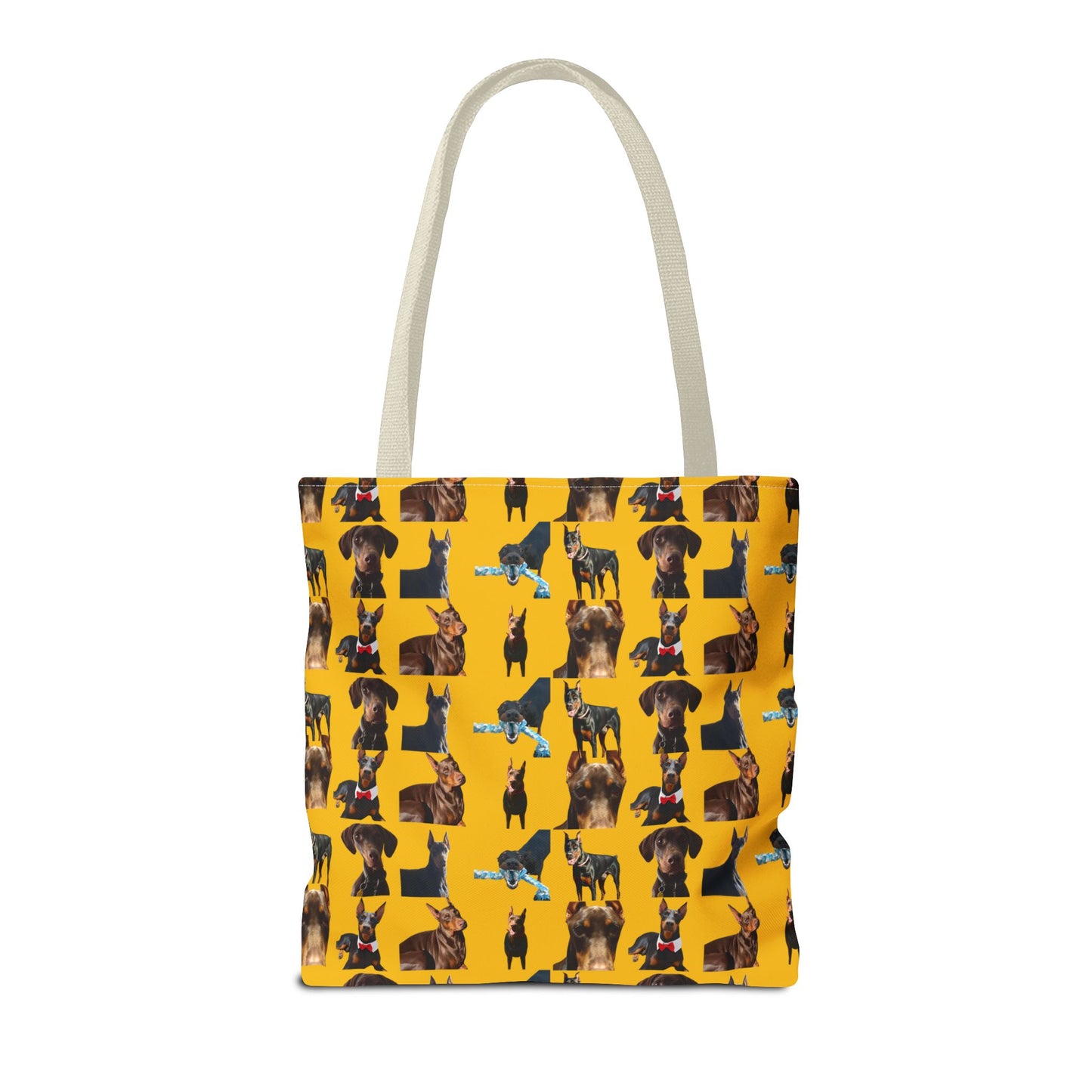 Edition 1 Doberman Model Pattern Yellow Tote Bag