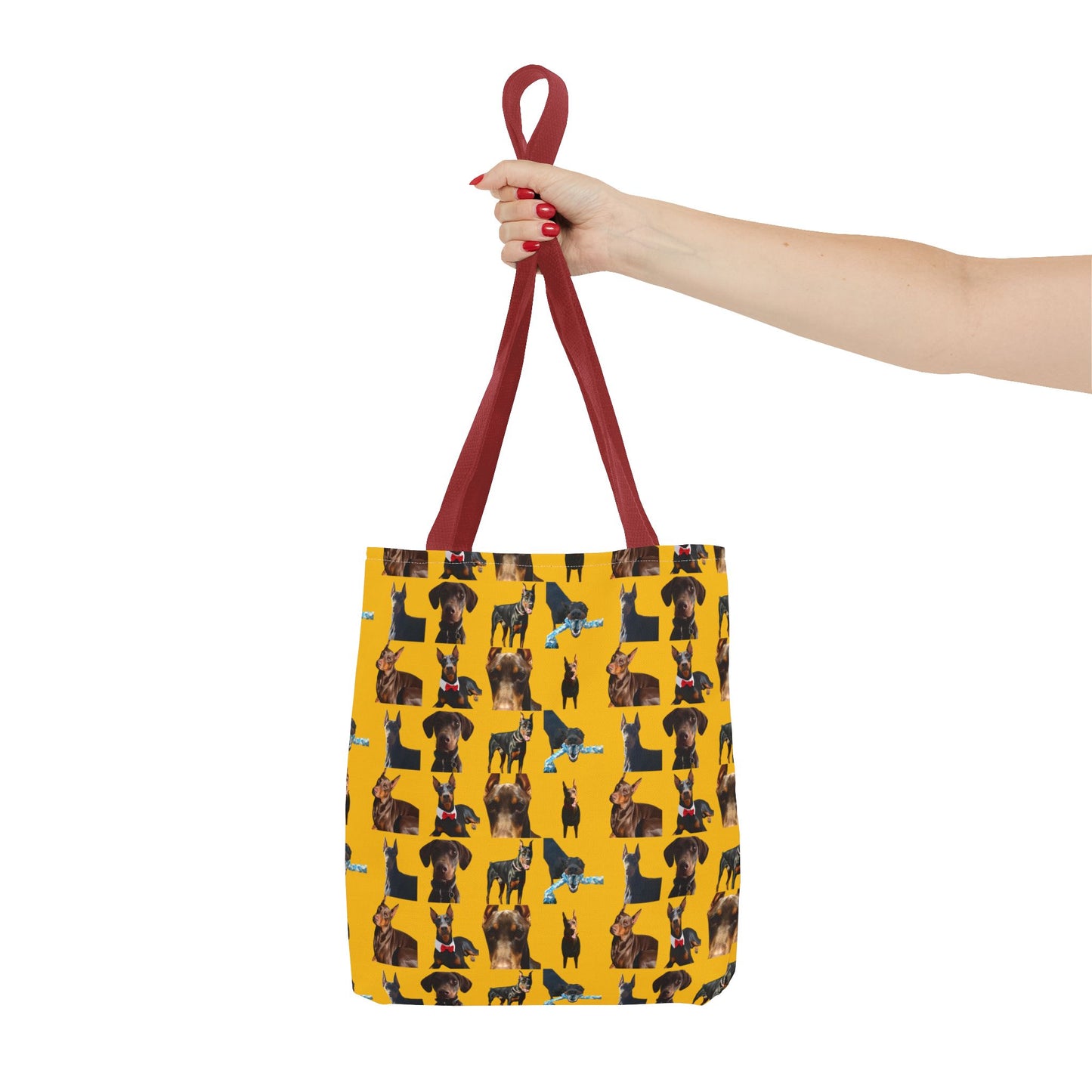Edition 1 Doberman Model Pattern Yellow Tote Bag