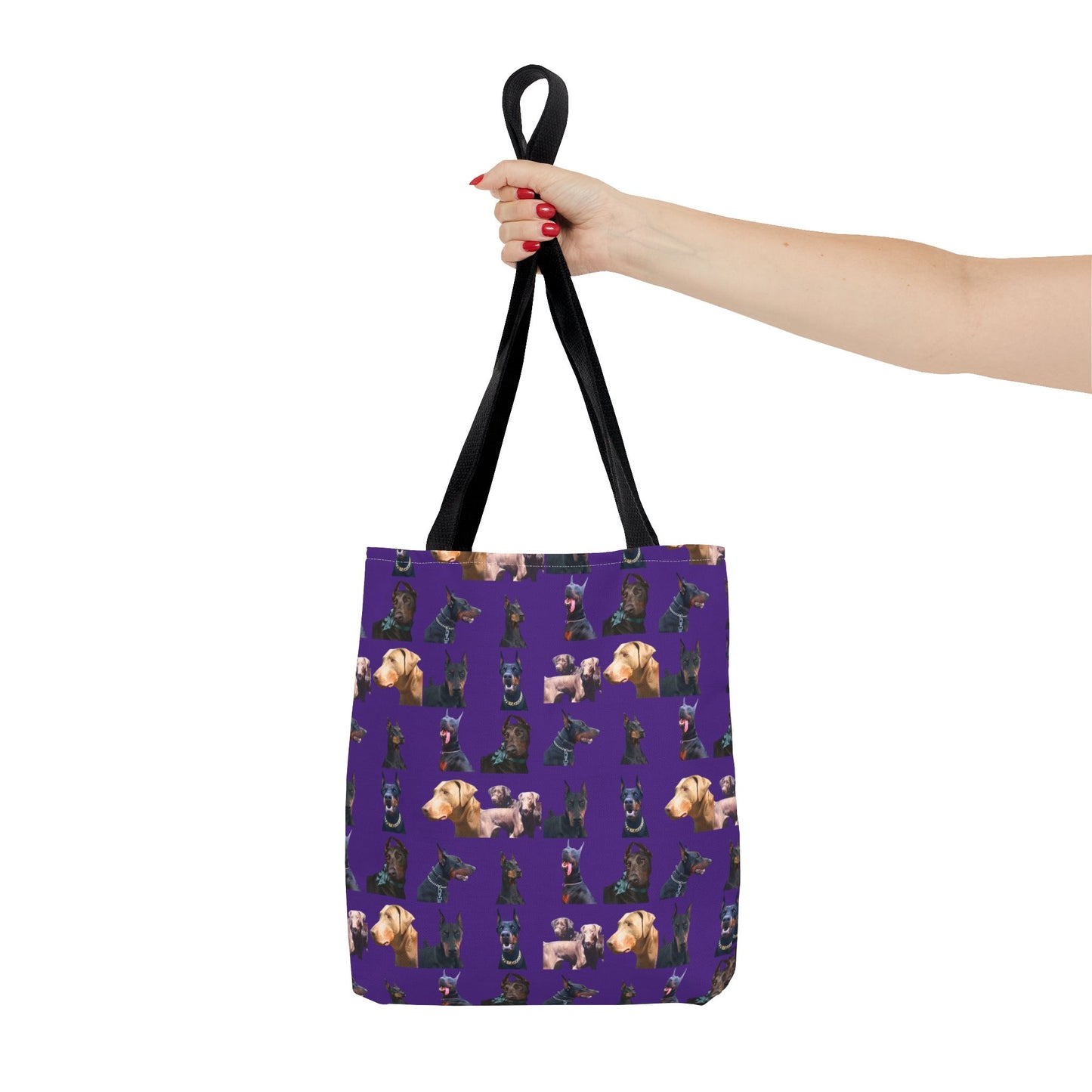 Edition 8 Doberman Model Pattern Purple Tote Bag