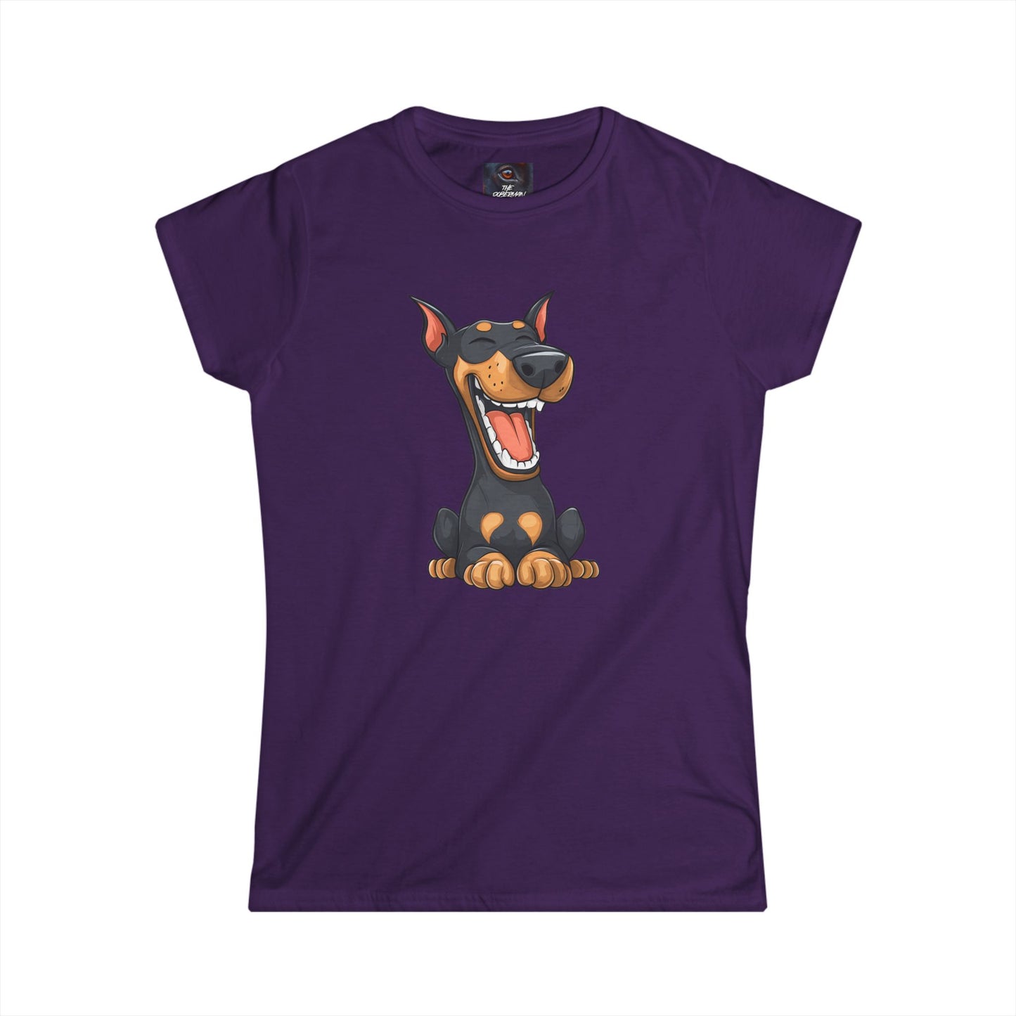 Cartoon Doberman 3 Women's Softstyle Tee