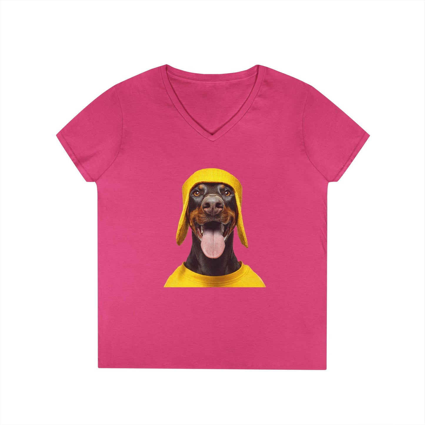 Doberman 3 V-Neck Tee Shirt for Women