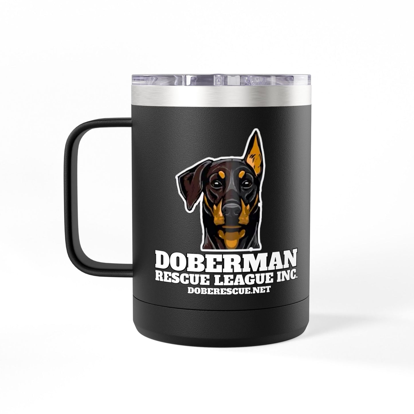 Doberman Rescue League 15oz Insulated Coffee Tumbler