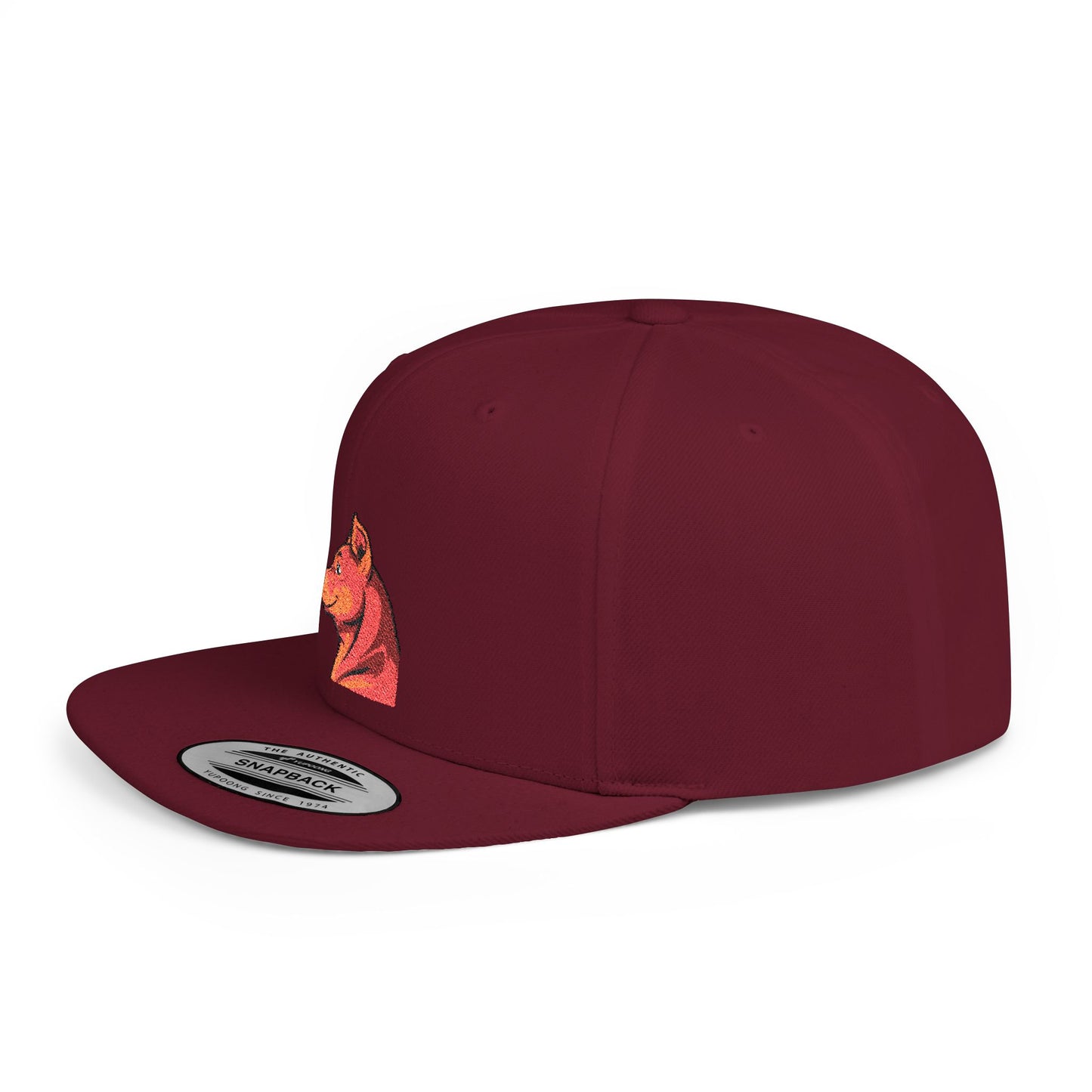 Custom Embroidered Flat Bill Snapback