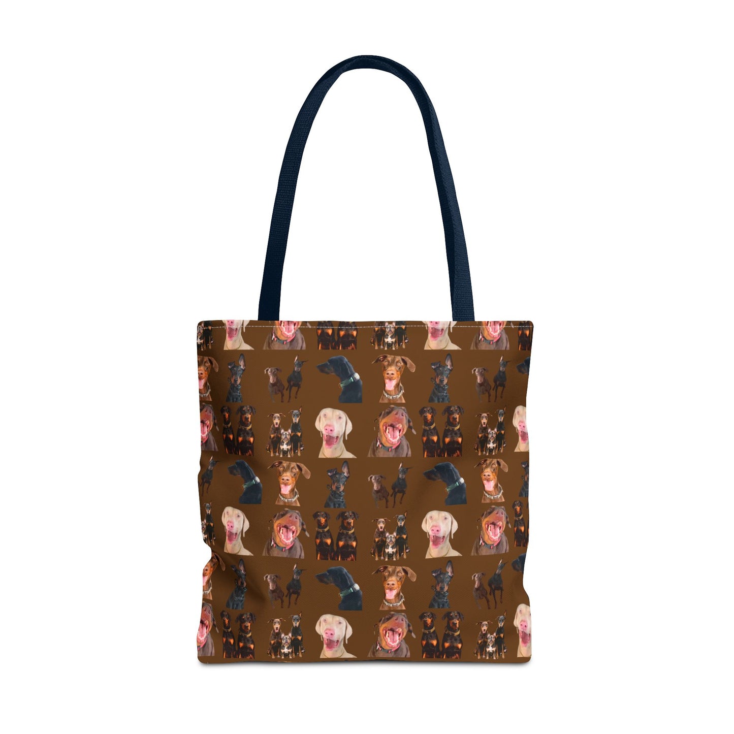 Edition 9 Doberman Model Pattern Brown Tote Bag
