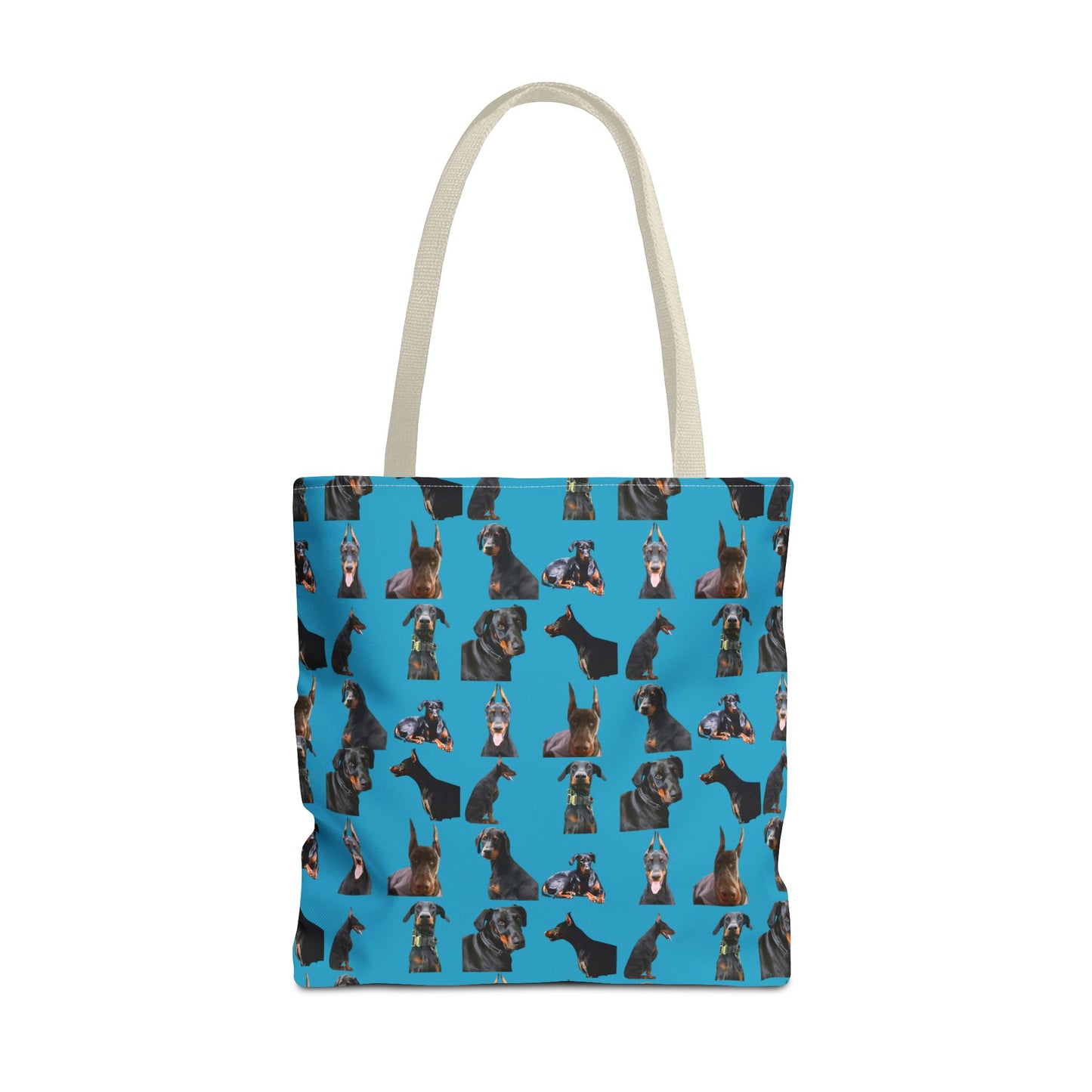 Edition 6 Doberman Model Pattern Turquoise Tote Bag