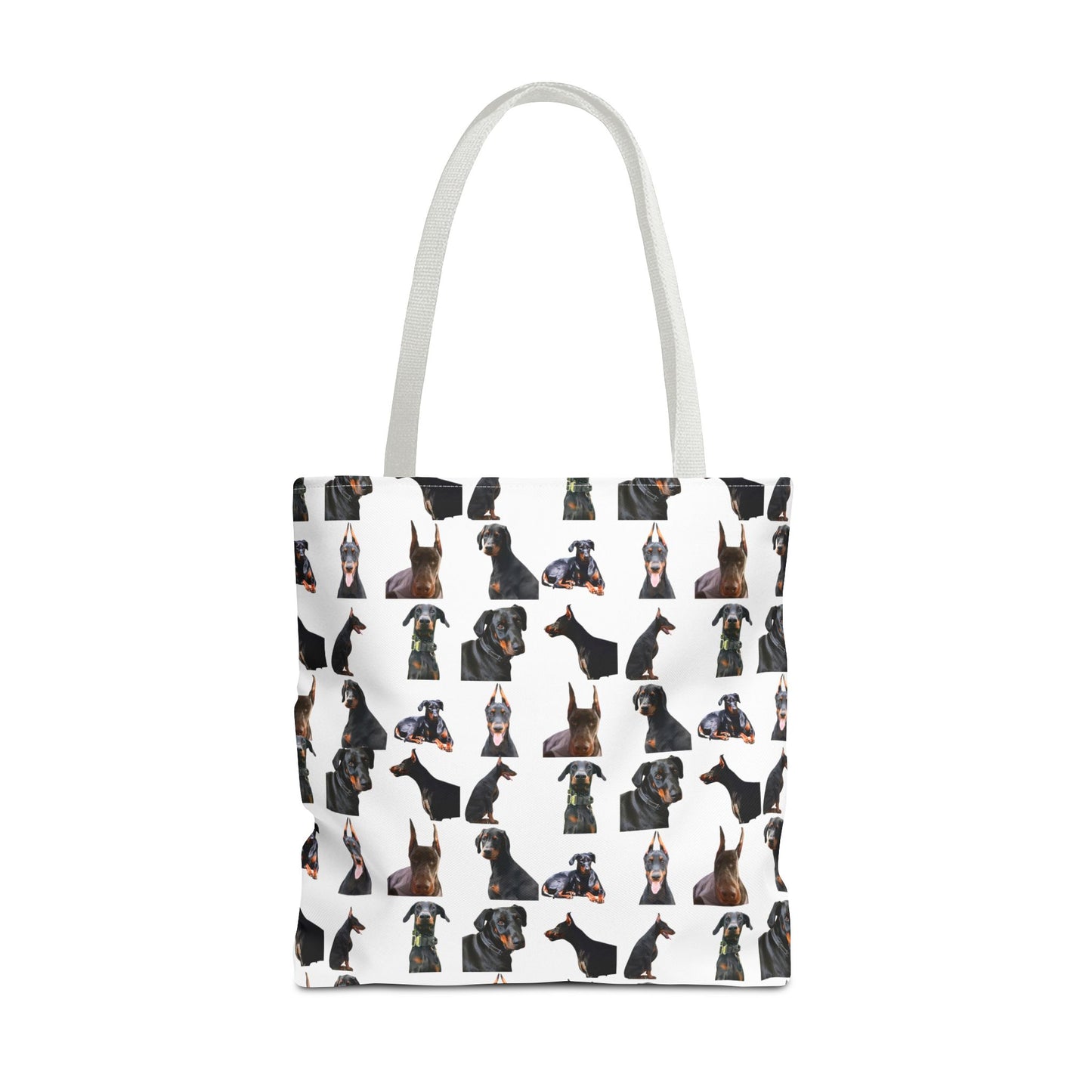 Edition 6 Doberman Model Pattern White Tote Bag