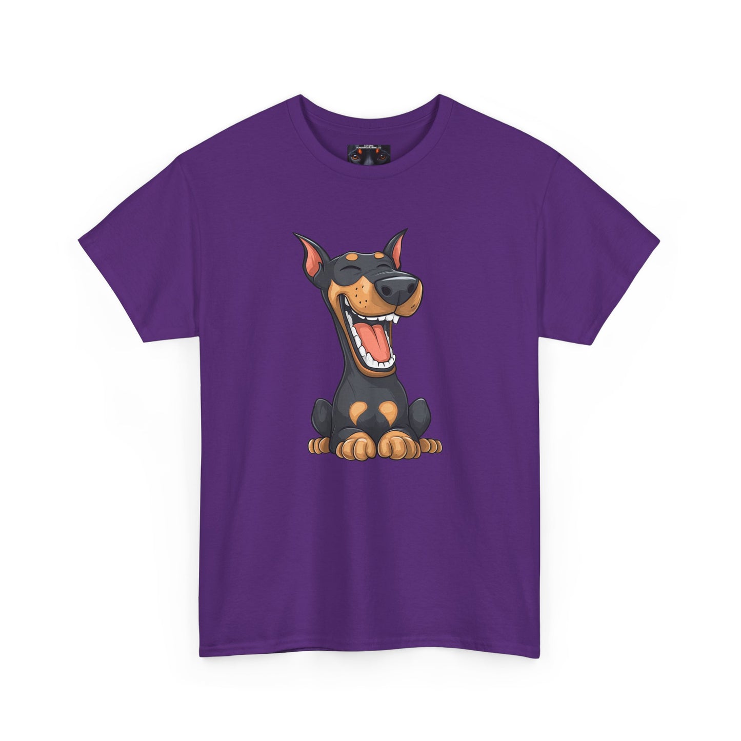 Cartoon Doberman 3 Private Lable Unisex Heavy Cotton Tee