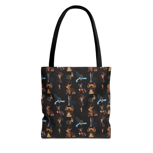 Edition 1 Doberman Model Pattern Black Tote Bag