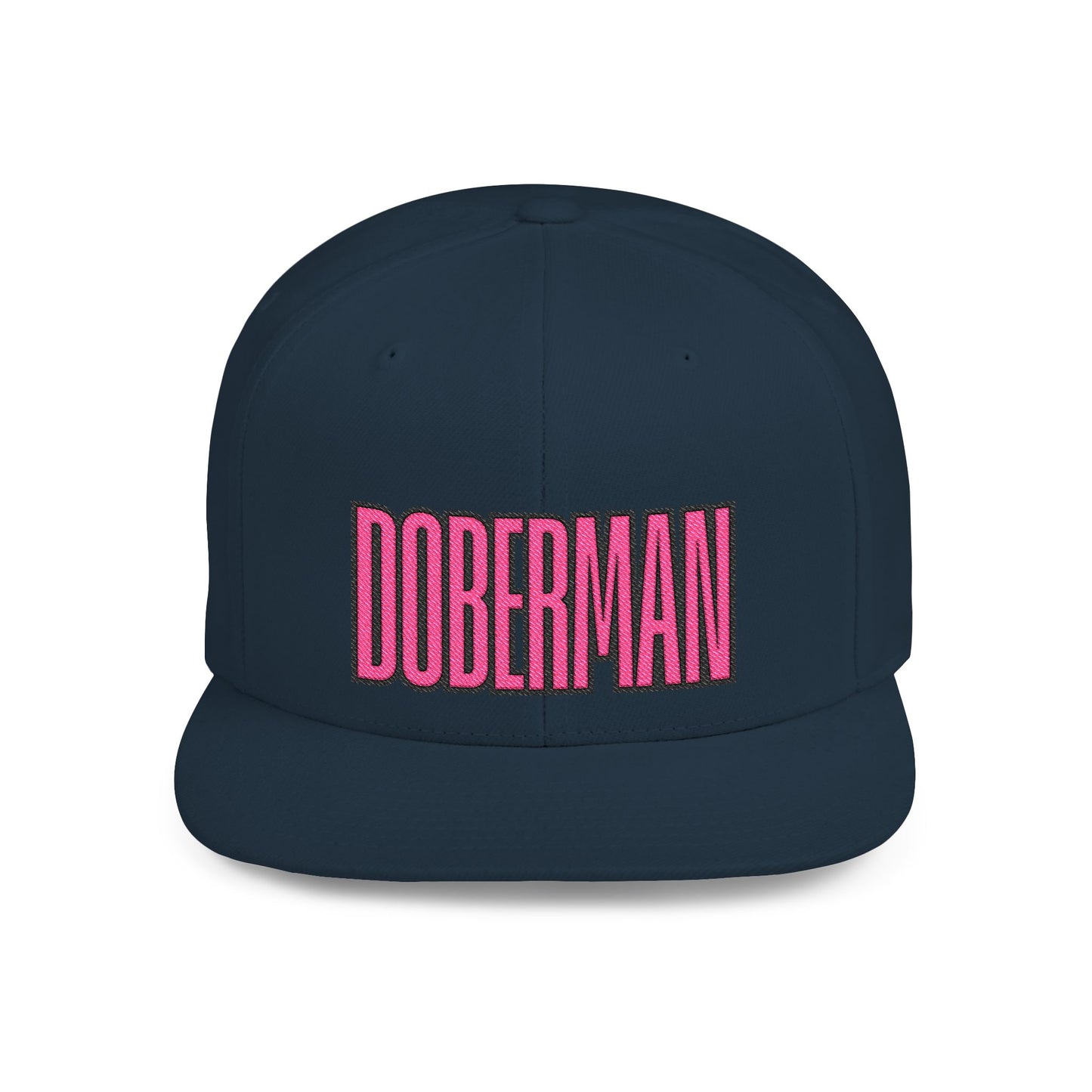 Doberman 6 Embroidered Flat Bill Snapback