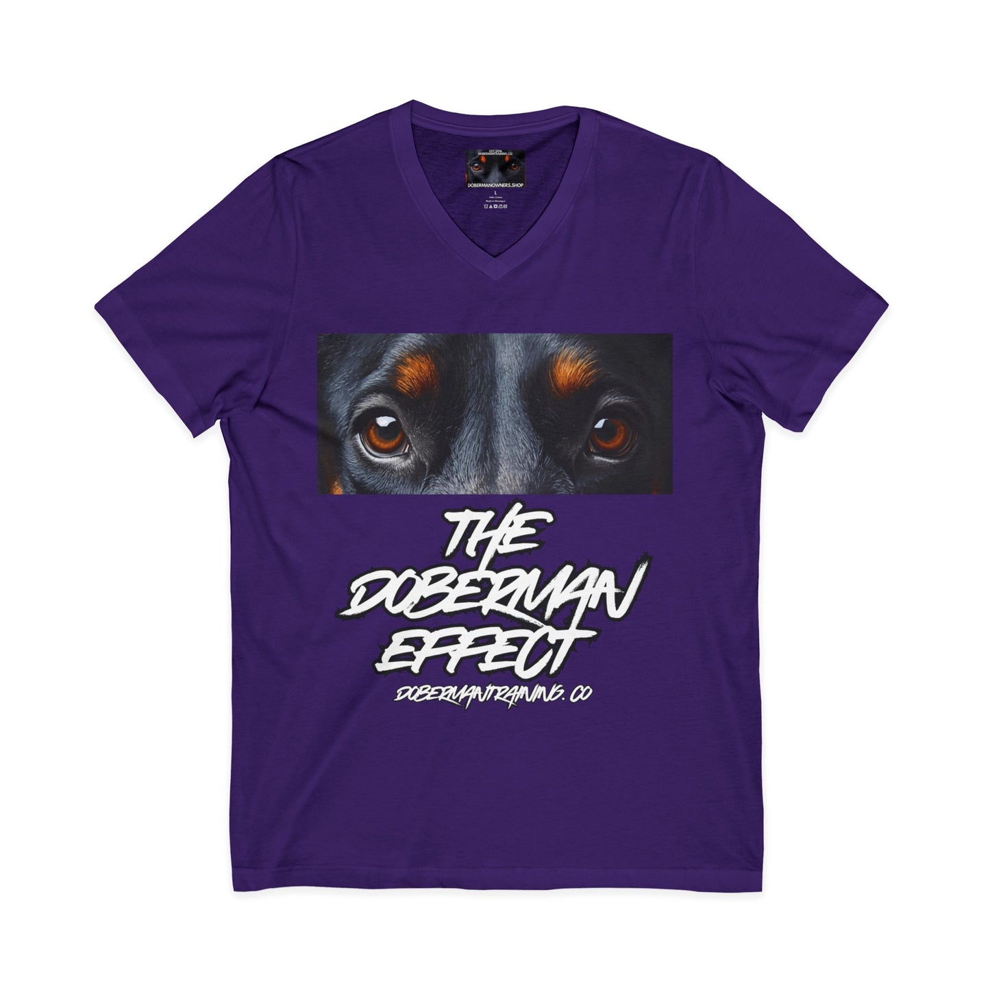 Doberman Effect 2 Private Label Unisex Jersey Short Sleeve V-Neck Tee