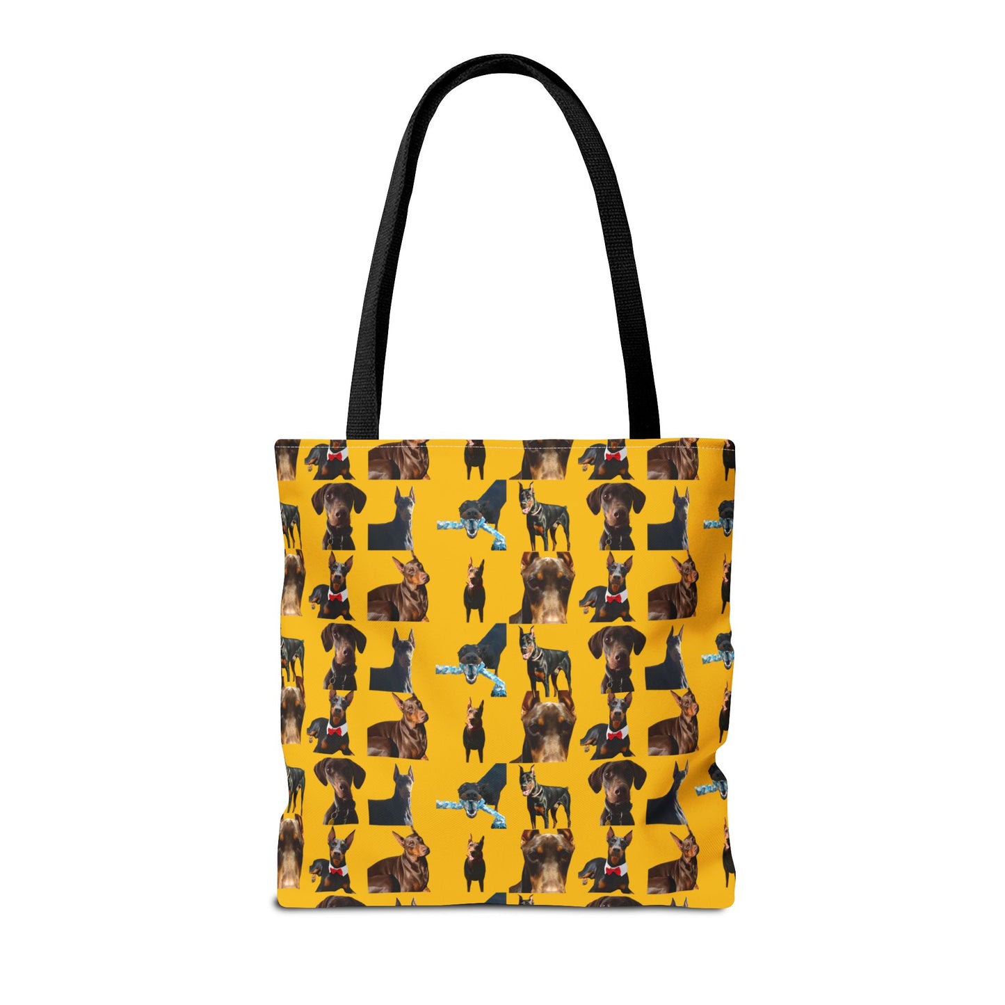Edition 1 Doberman Model Pattern Yellow Tote Bag