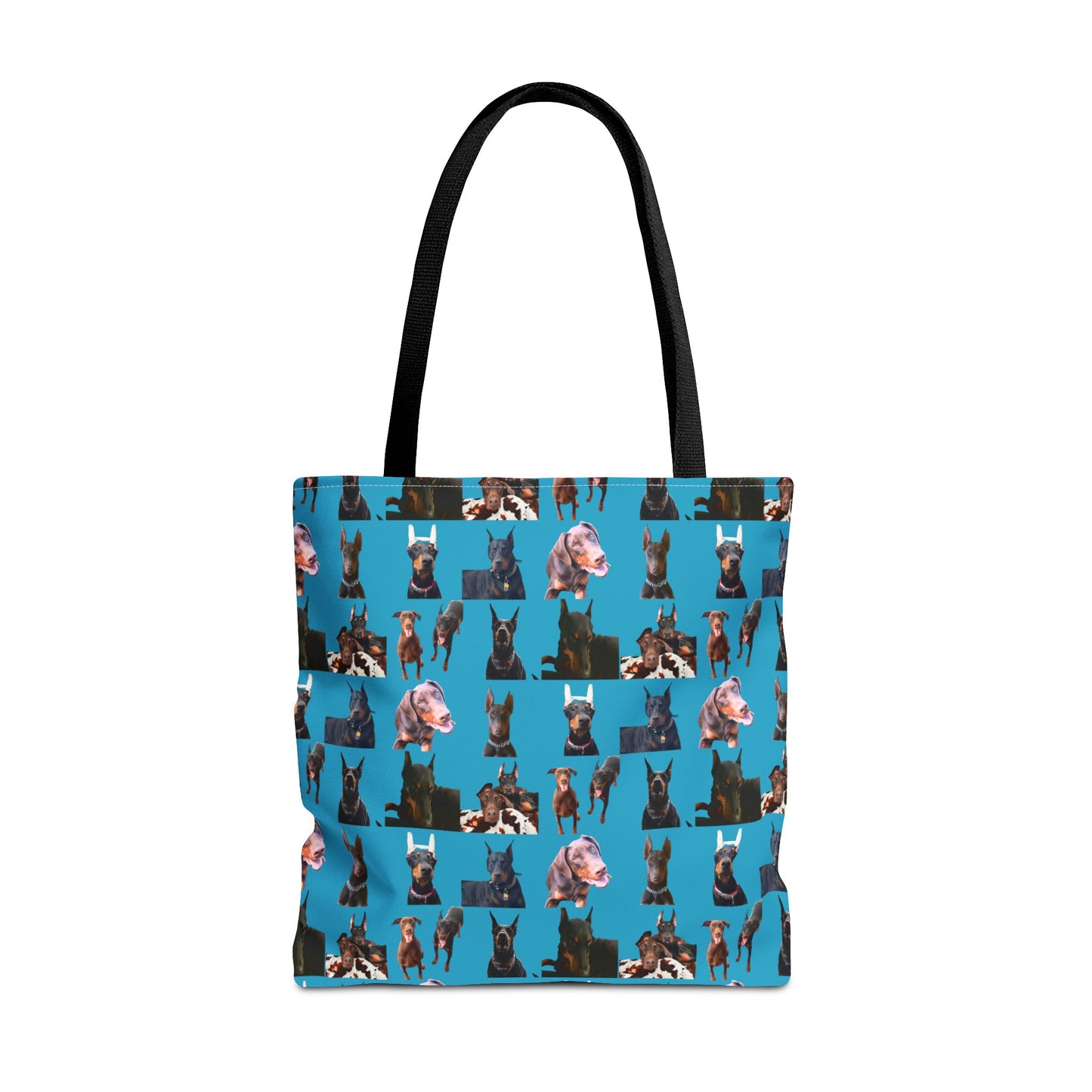 Edition 10 Doberman Model Pattern Turquoise Tote Bag