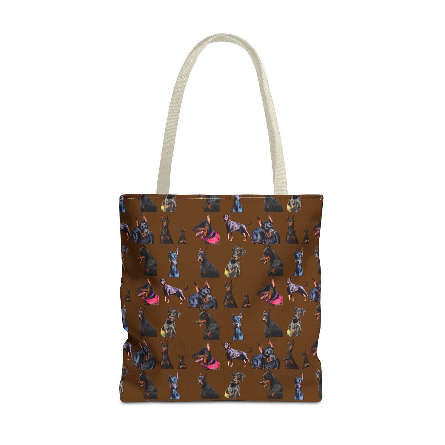 Edition 7 Doberman Model Pattern Brown Tote Bag