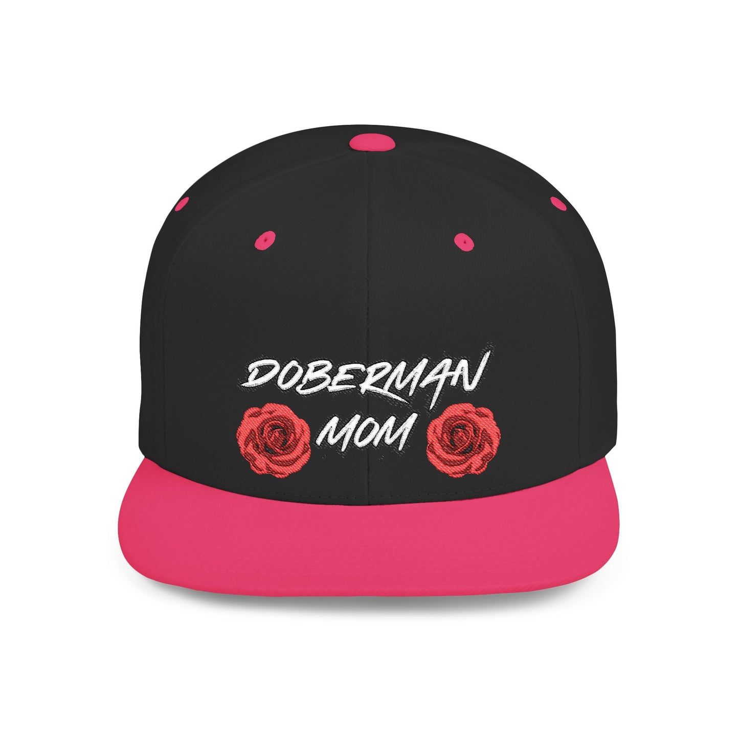 Mom 1 Embroidered Flat Bill Snapback