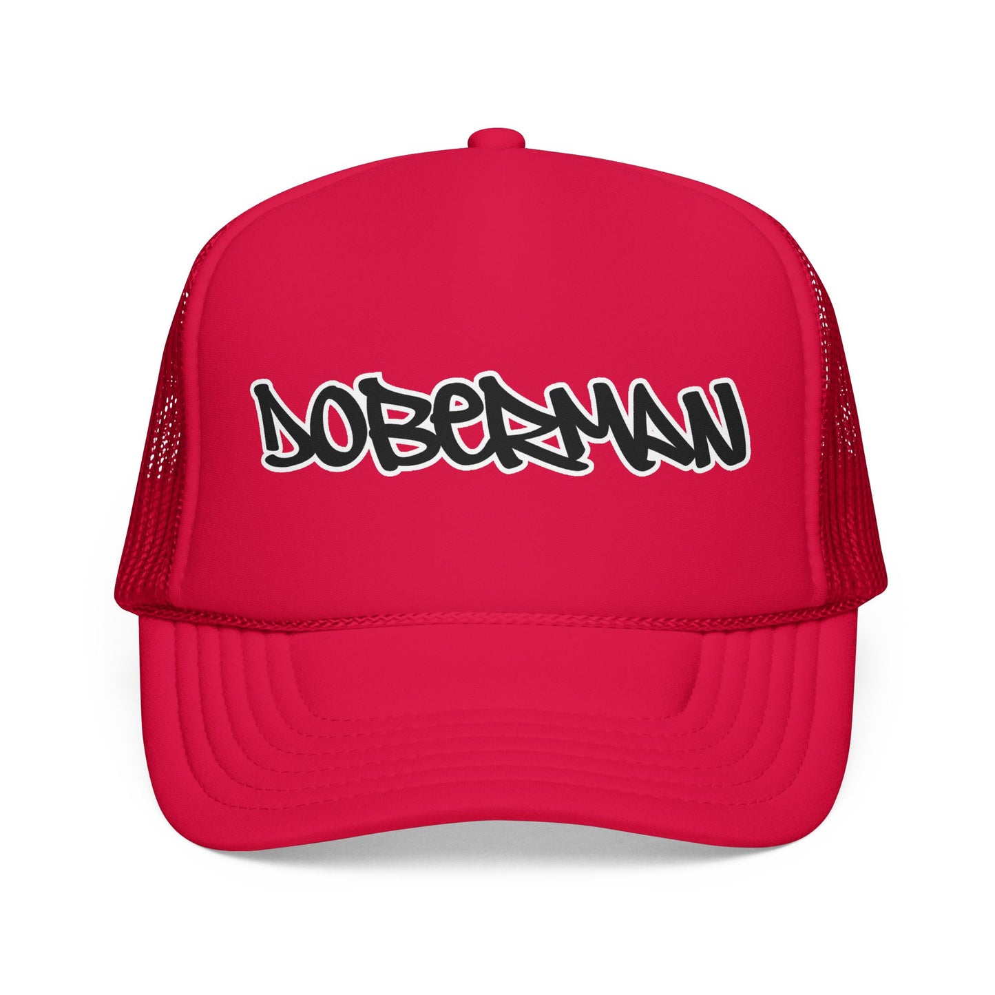 Doberman Graffiti Foam Trucker Hat Made in USA