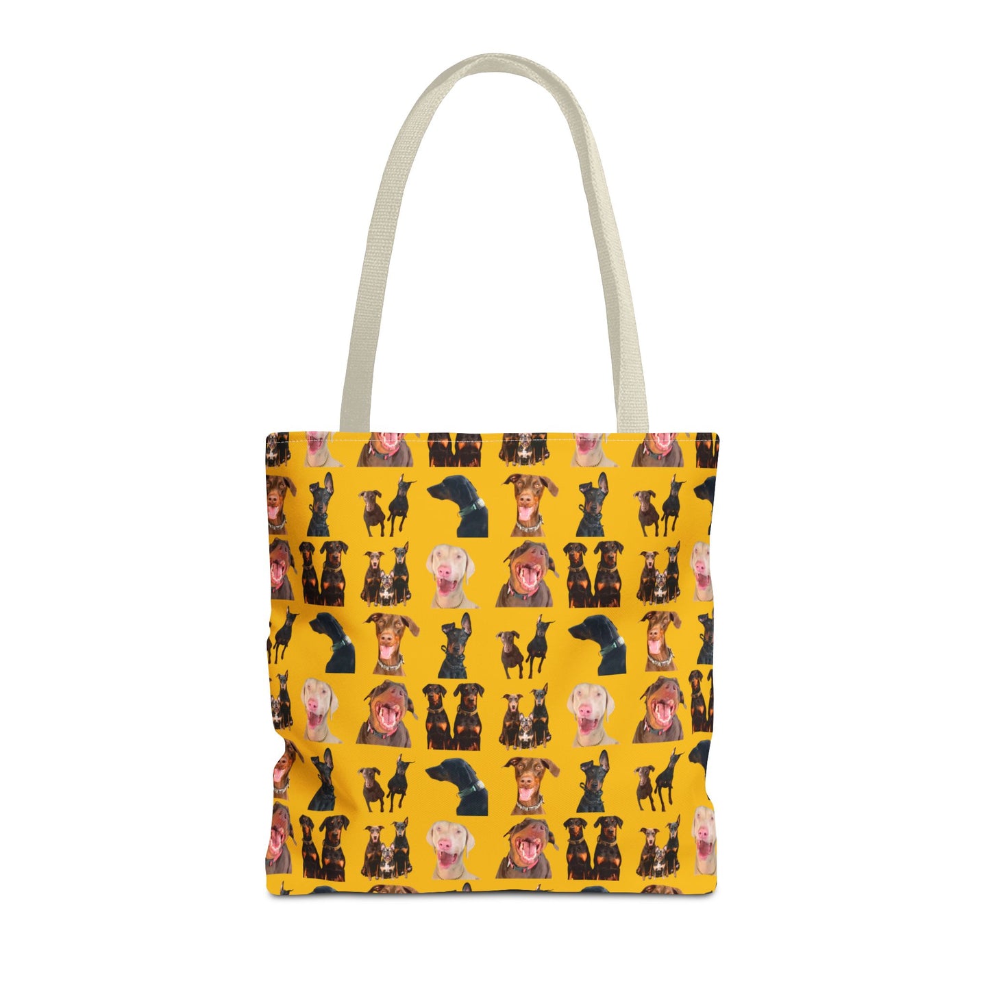 Edition 9 Doberman Model Pattern Yellow Tote Bag