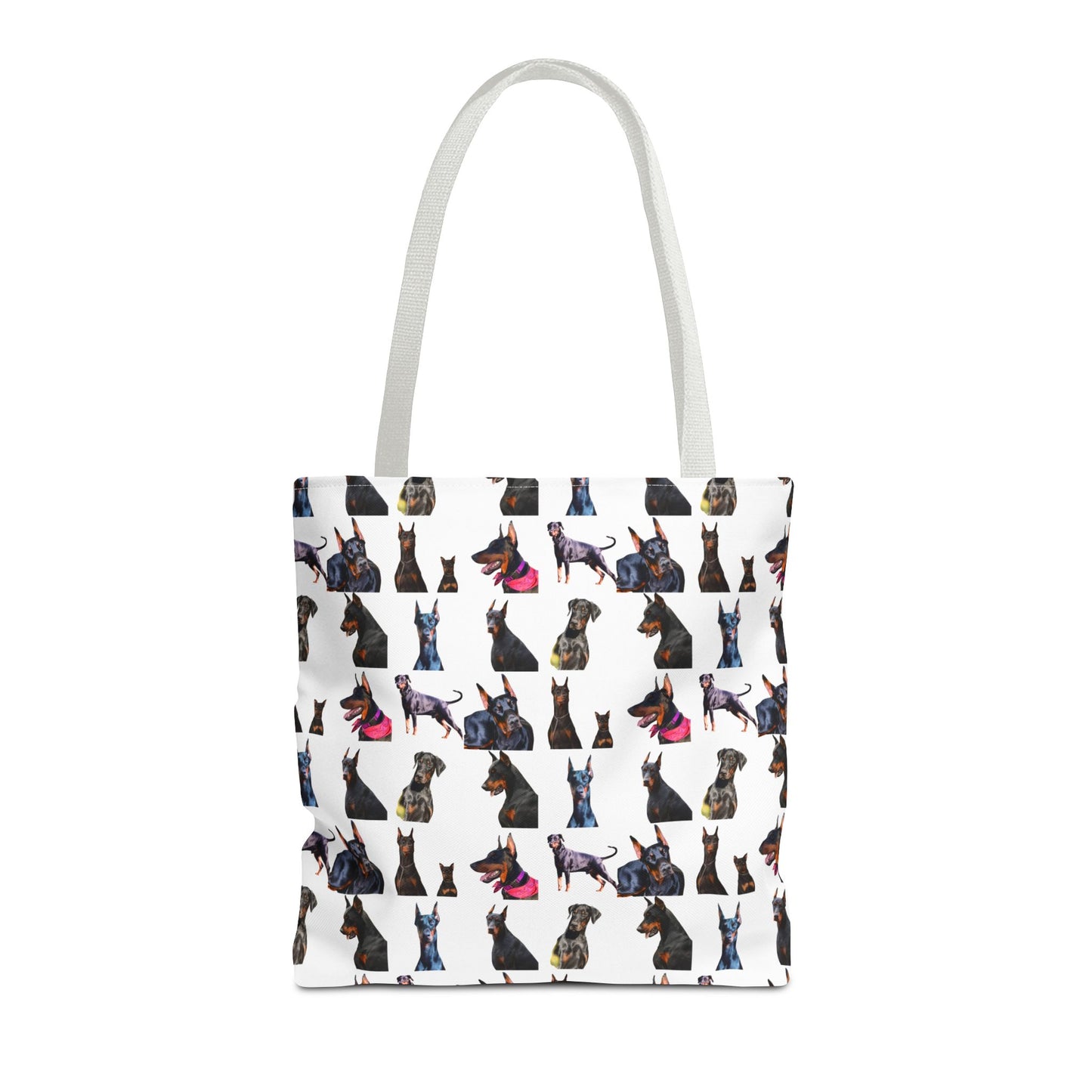 Edition 7 Doberman Model Pattern White Tote Bag