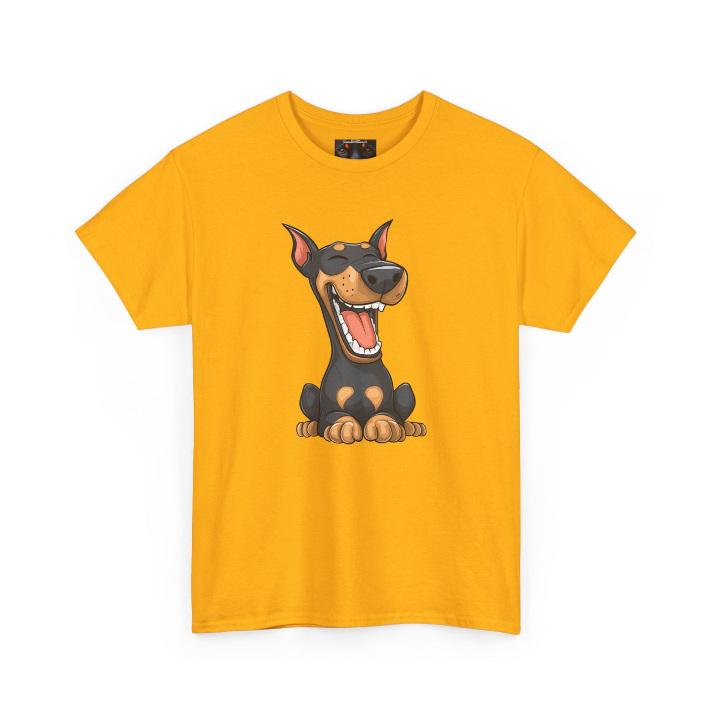 Cartoon Doberman 3 Private Lable Unisex Heavy Cotton Tee