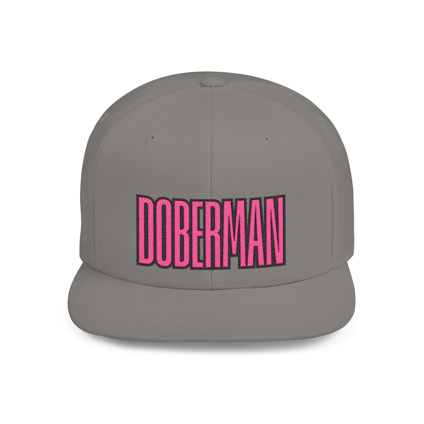 Doberman 6 Embroidered Flat Bill Snapback
