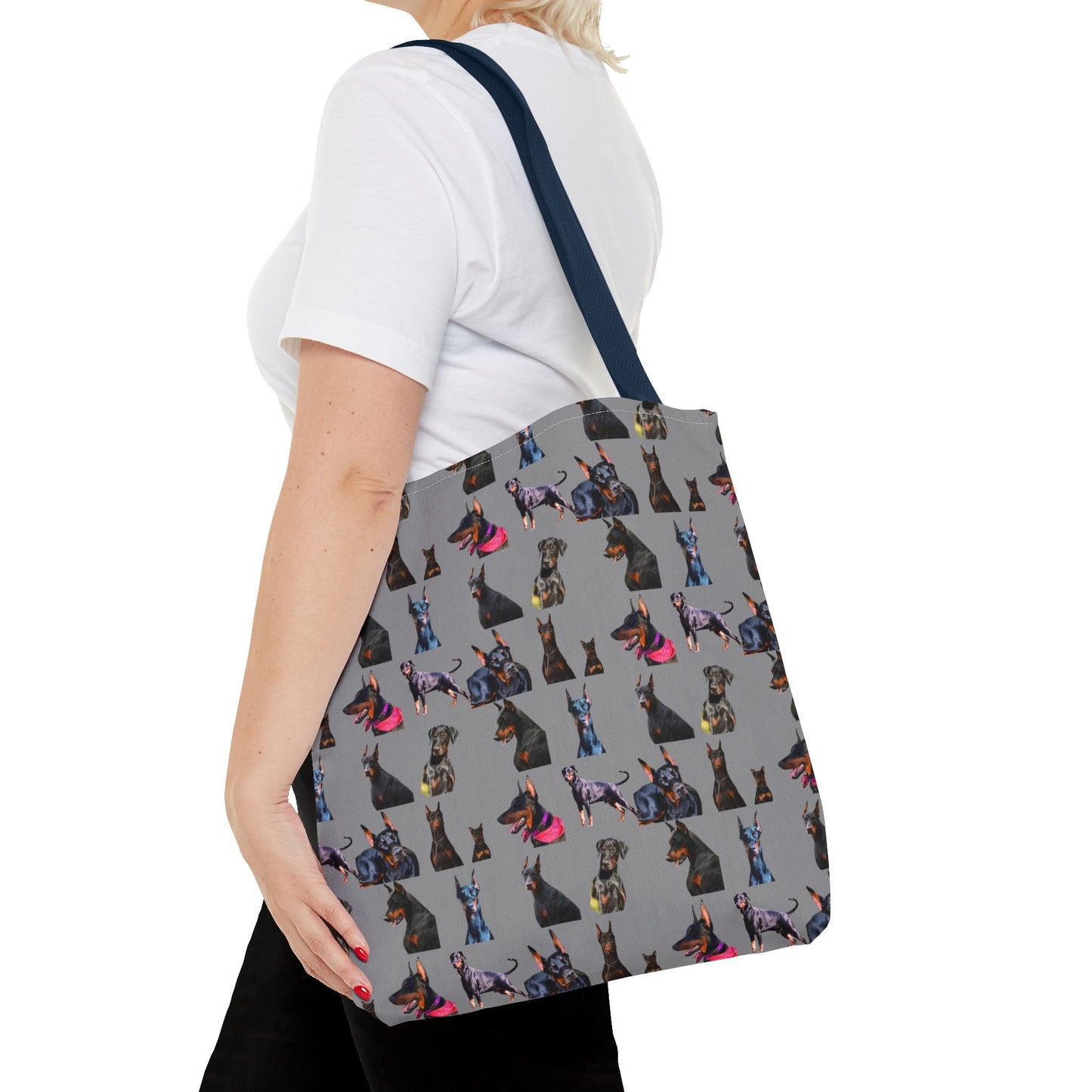 Edition 7 Doberman Model Pattern Gray Tote Bag