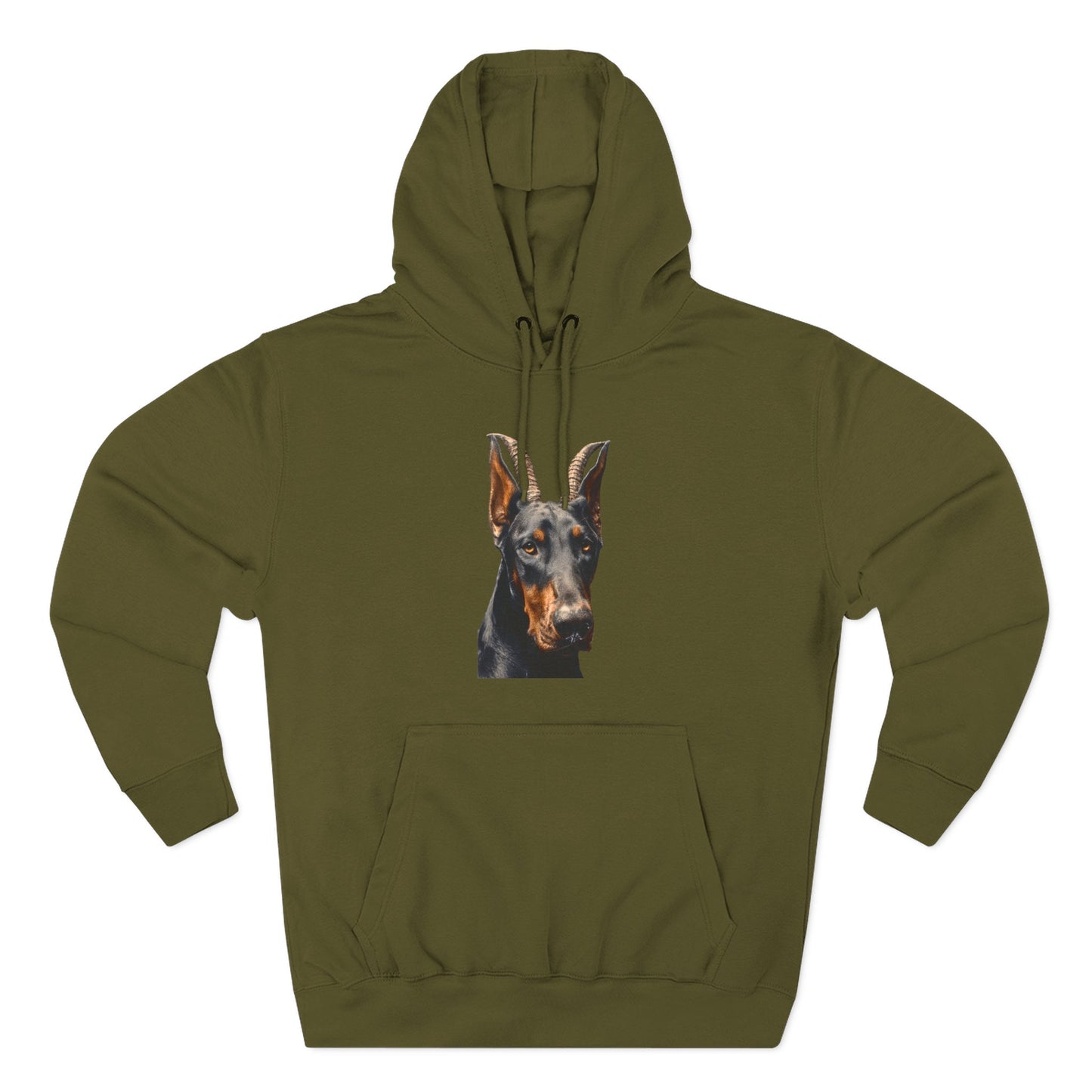 Doberman Goat 2 Fleece Hoodie