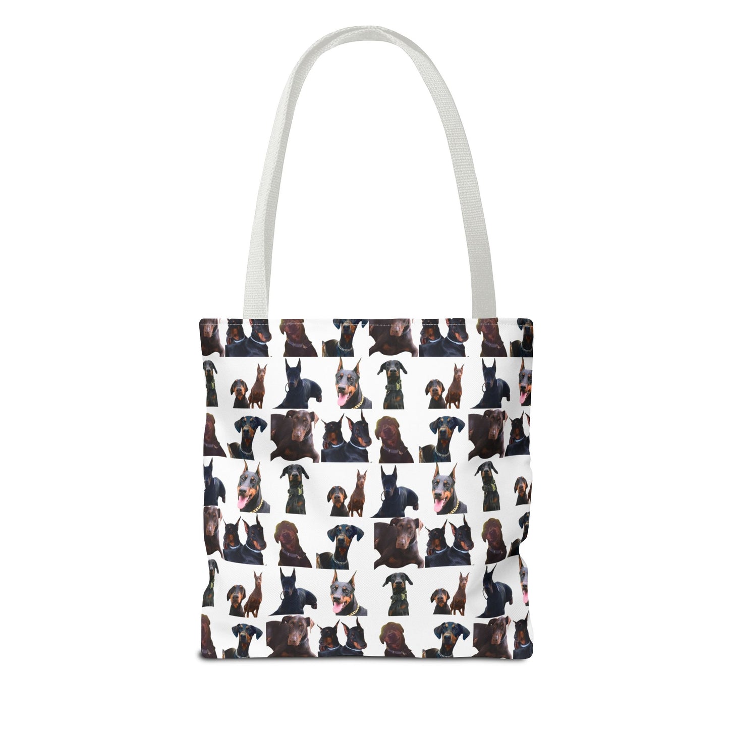 Edition 5 Doberman Model Pattern White Tote Bag