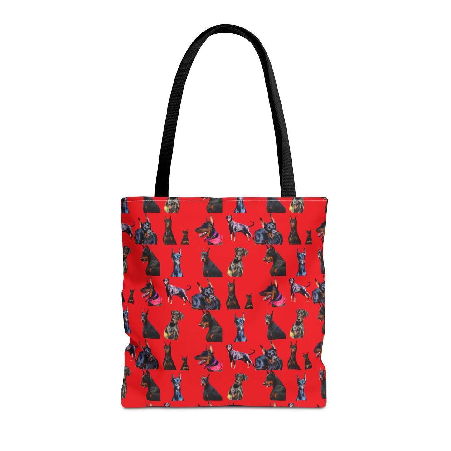 Edition 7 Doberman Model Pattern Red Tote Bag