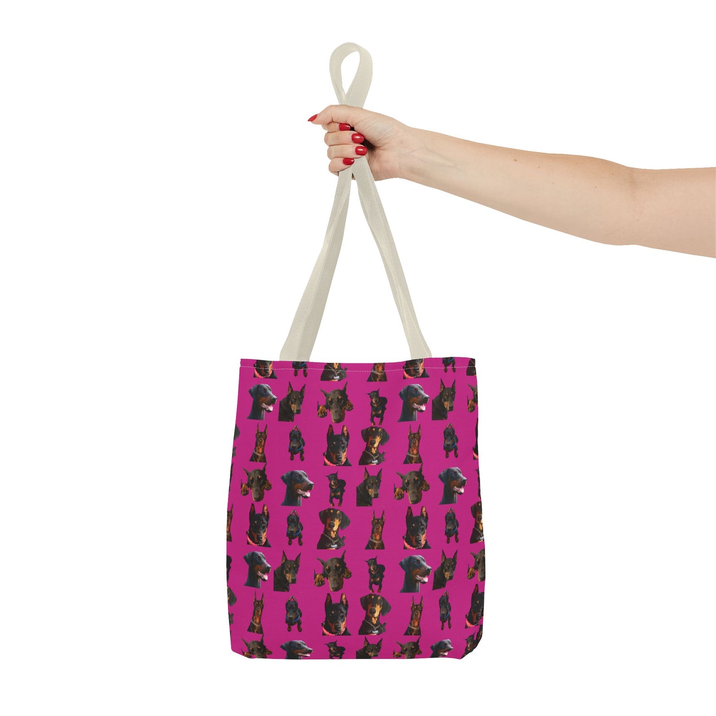Edition 2 Doberman Model Pattern Miami Pink Tote Bag