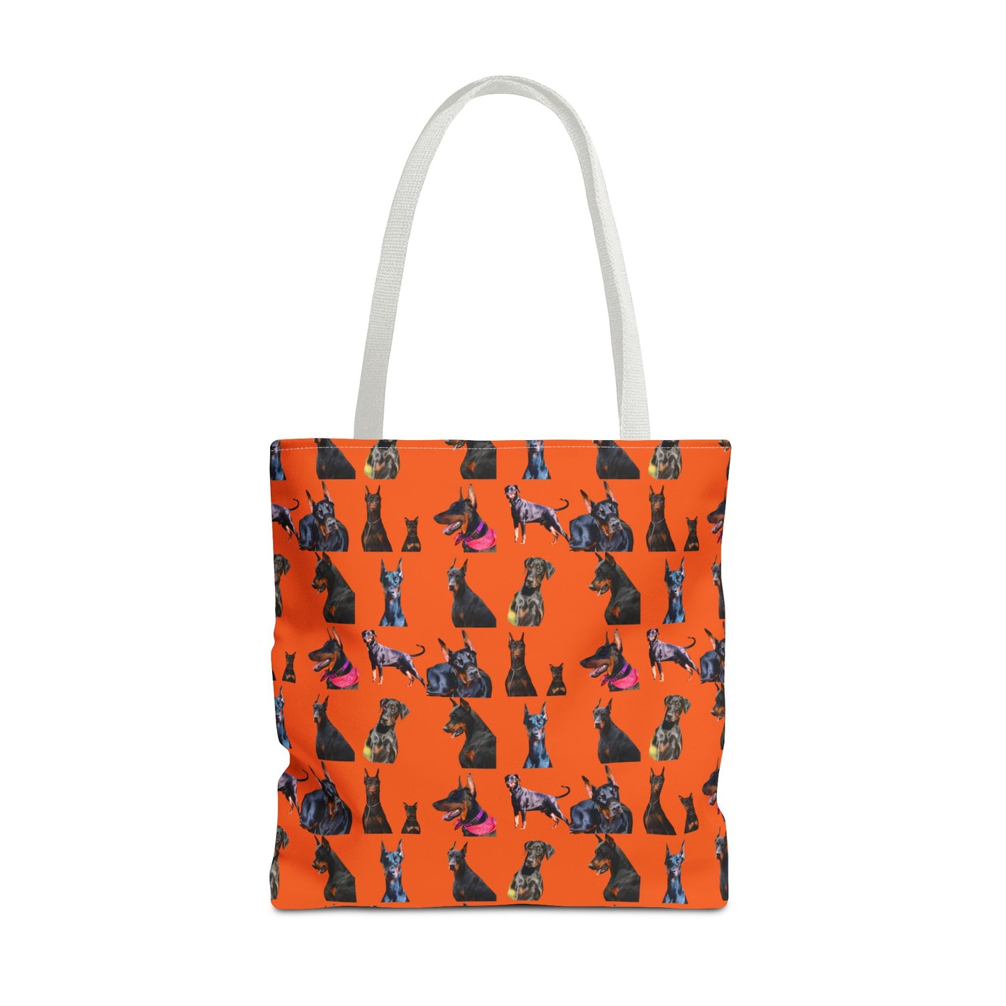 Edition 7 Doberman Model Pattern Orange Tote Bag