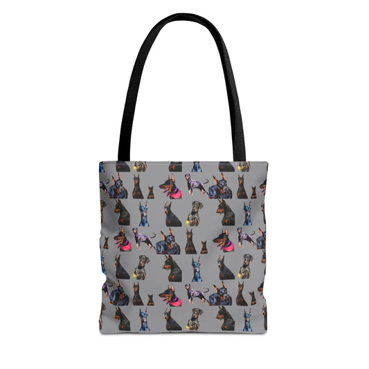 Edition 7 Doberman Model Pattern Gray Tote Bag