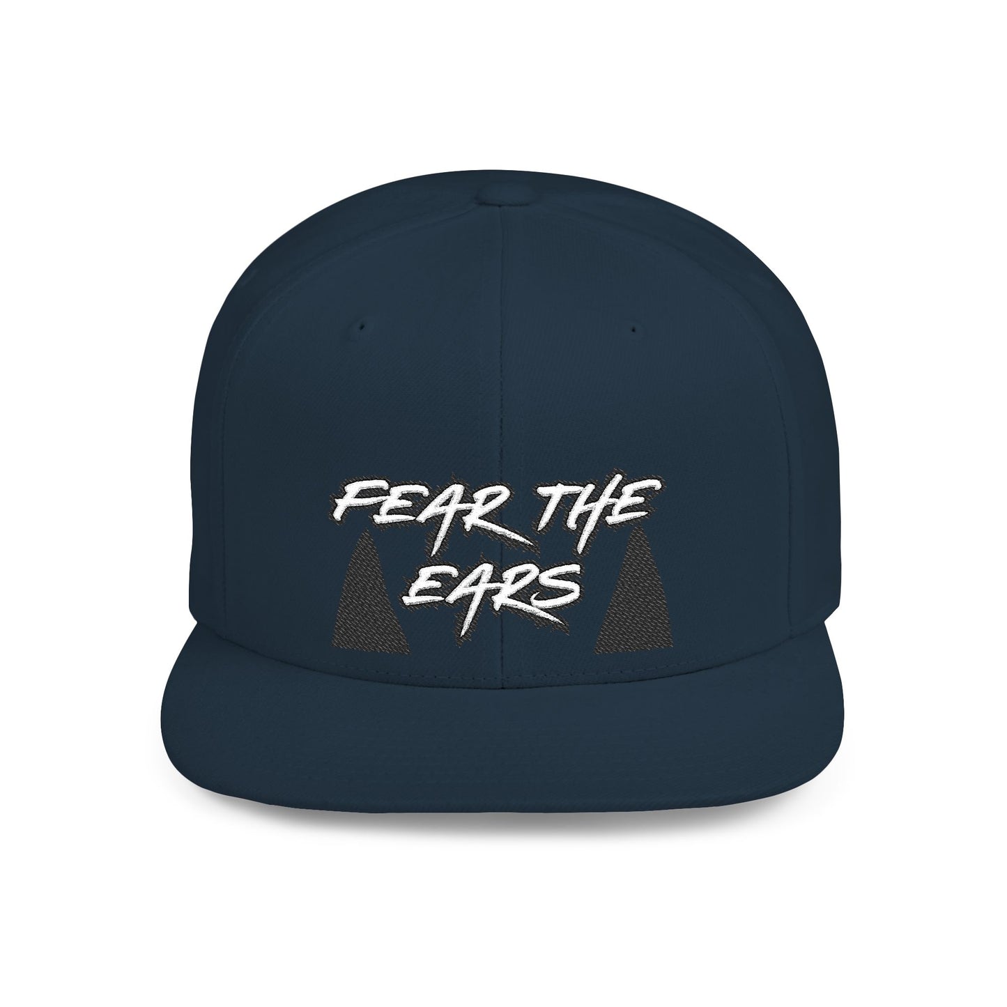 Ears 2 Embroidered Flat Bill Snapback