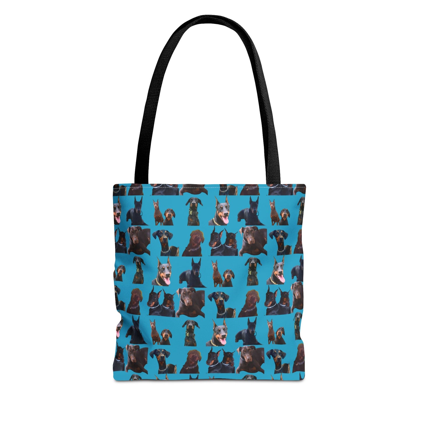 Edition 5 Doberman Model Pattern Turquoise Tote Bag