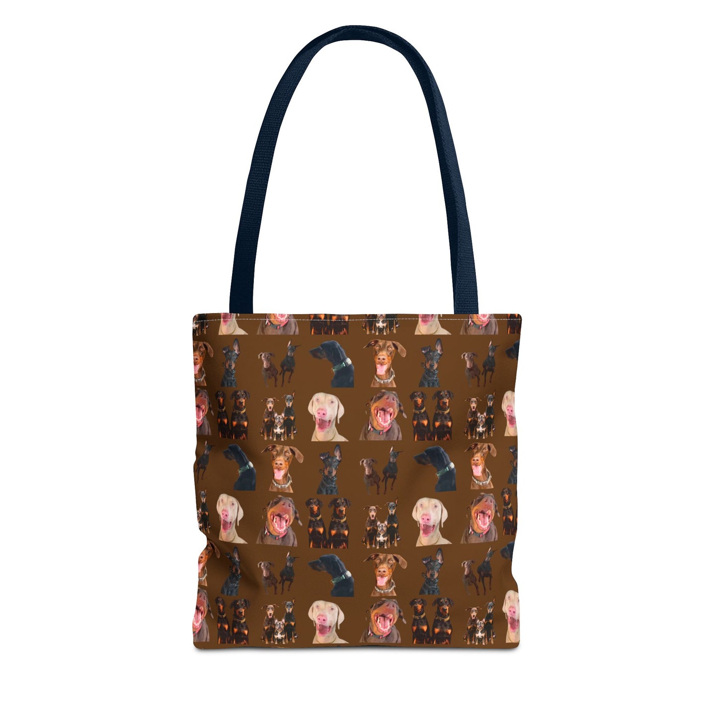 Edition 9 Doberman Model Pattern Brown Tote Bag